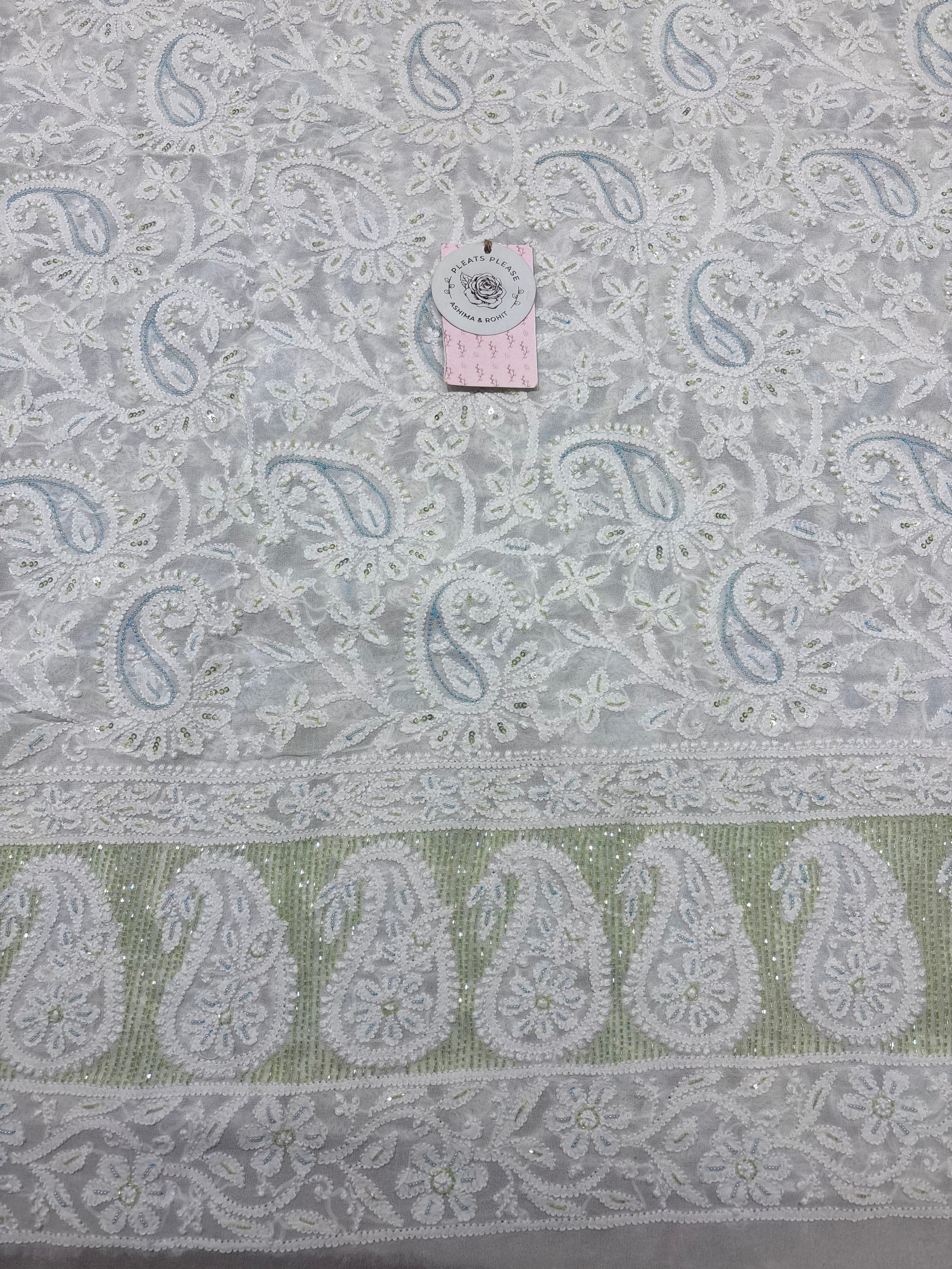 Dyeable Pure & Premium Georgette Chikankari Dupatta