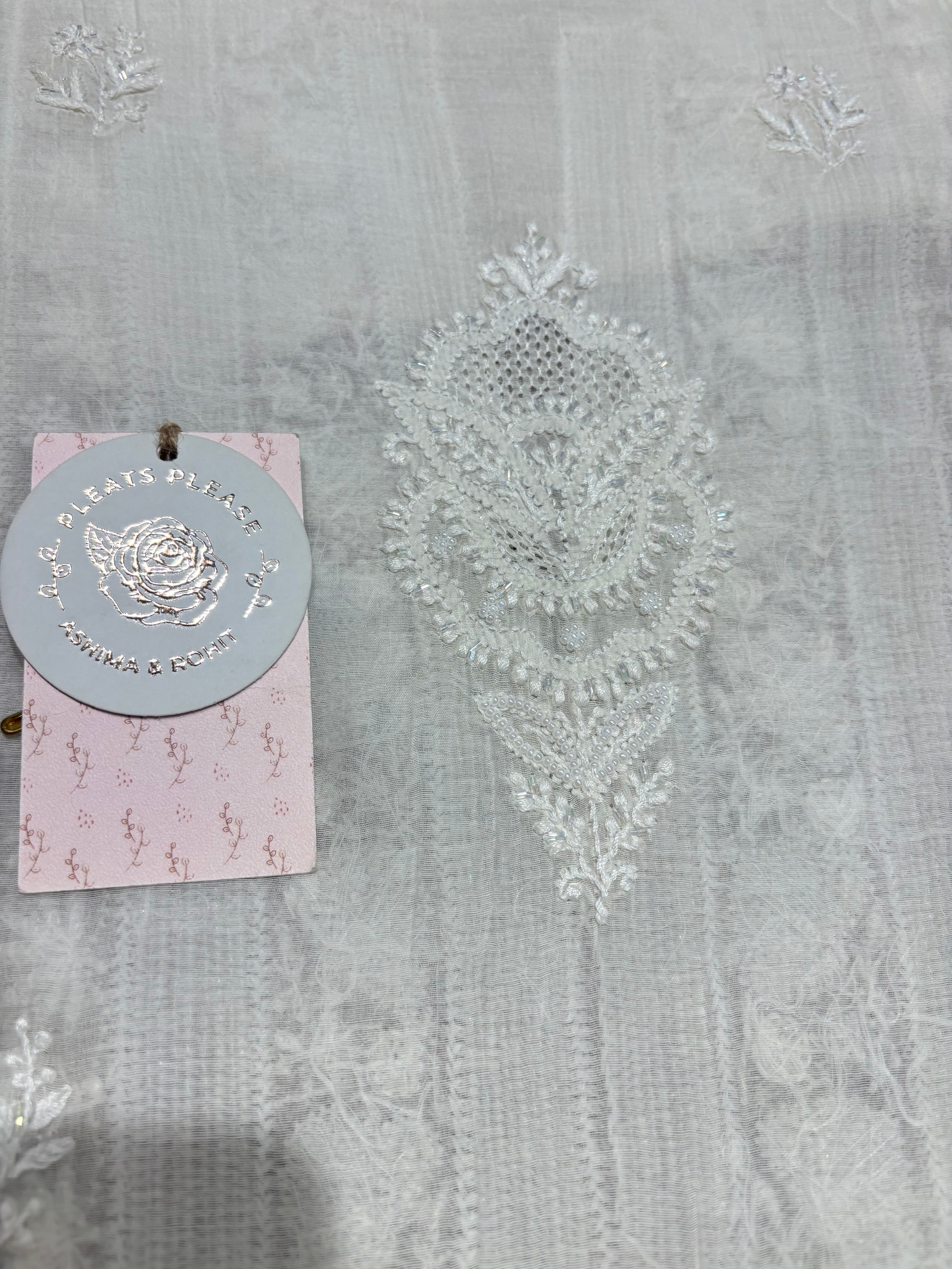 Dyeable Chanderi Mul Chikankari Kurta & Dupatta Set