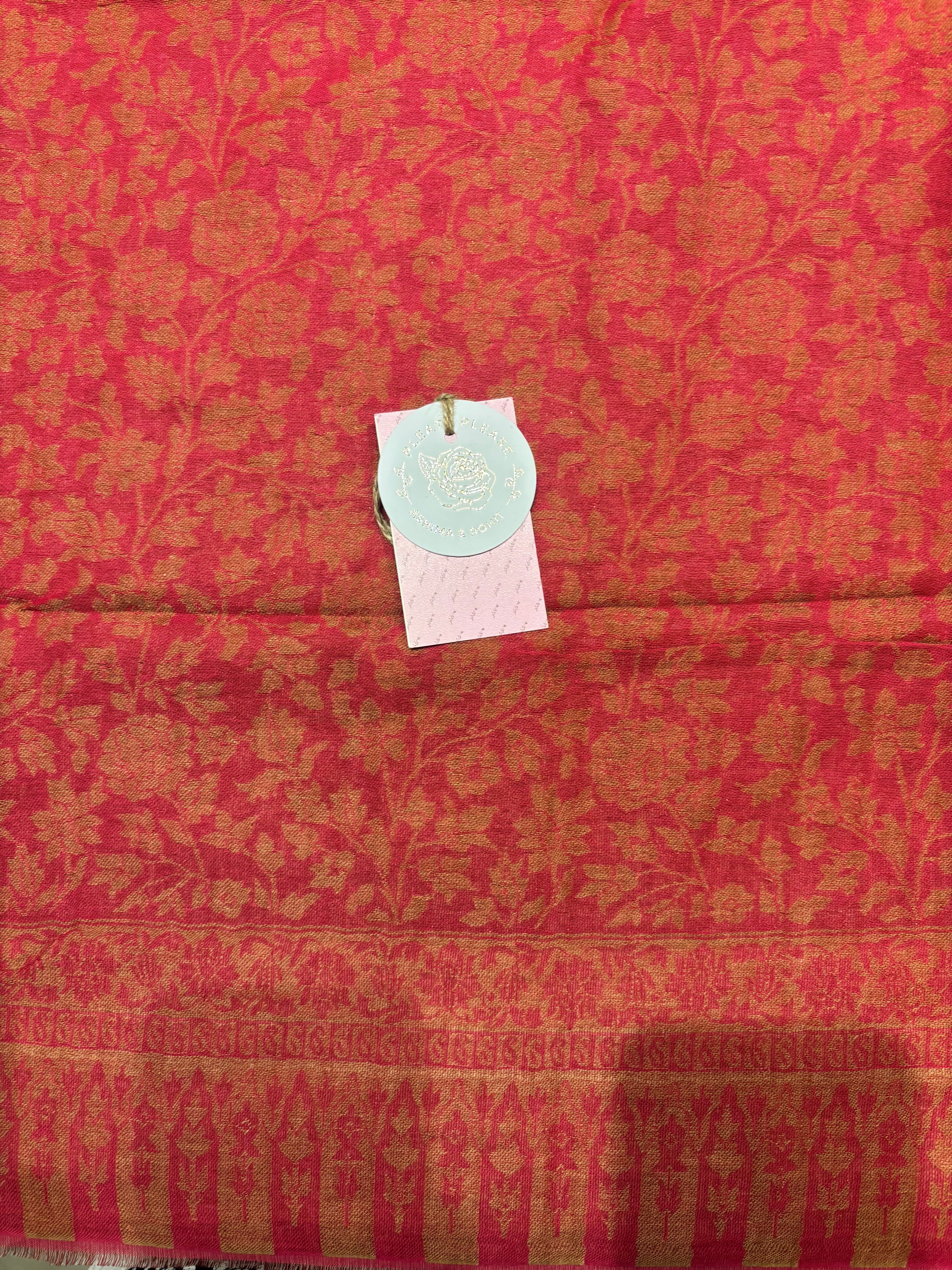 Pink Cashmere Woolen shawl