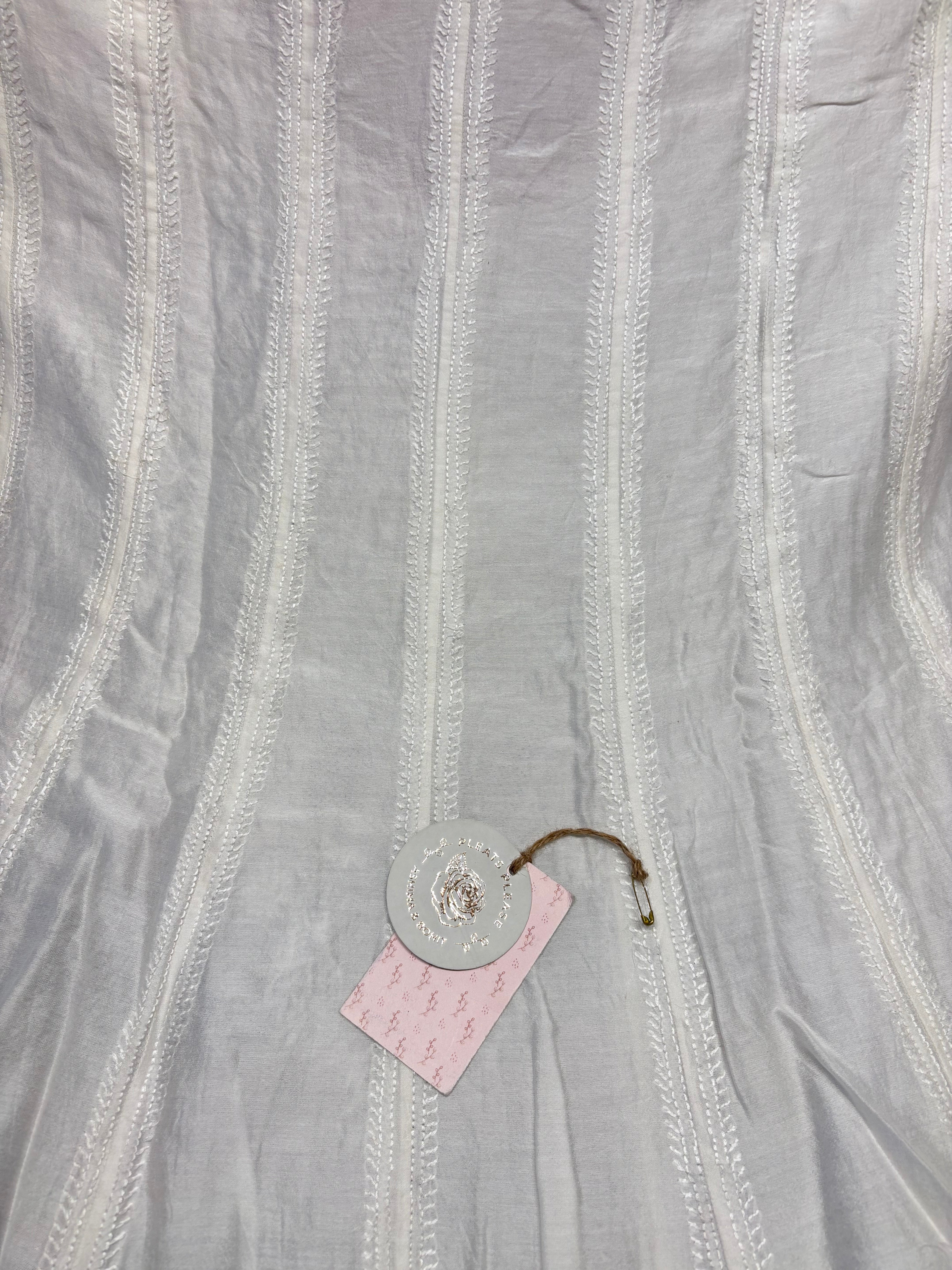 Dyeable Chanderi silk Chikankari Anarkali and Dupatta
