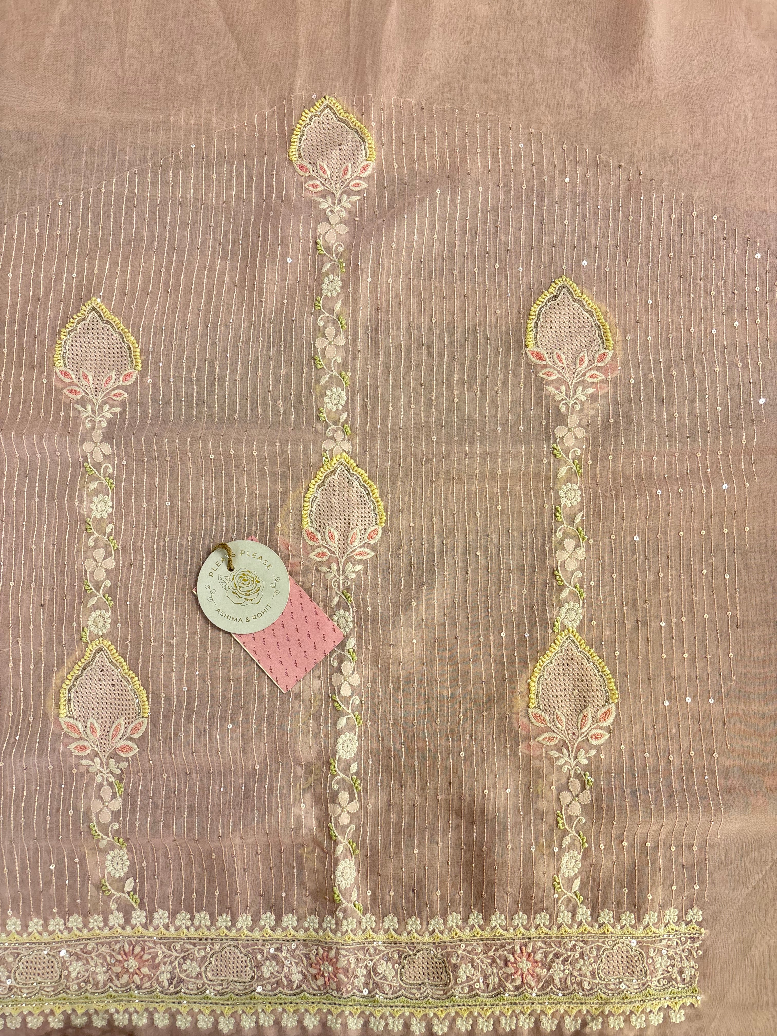 Baby Pink Pure & Premium  Georgette Chikankari Kurta & Dupatta