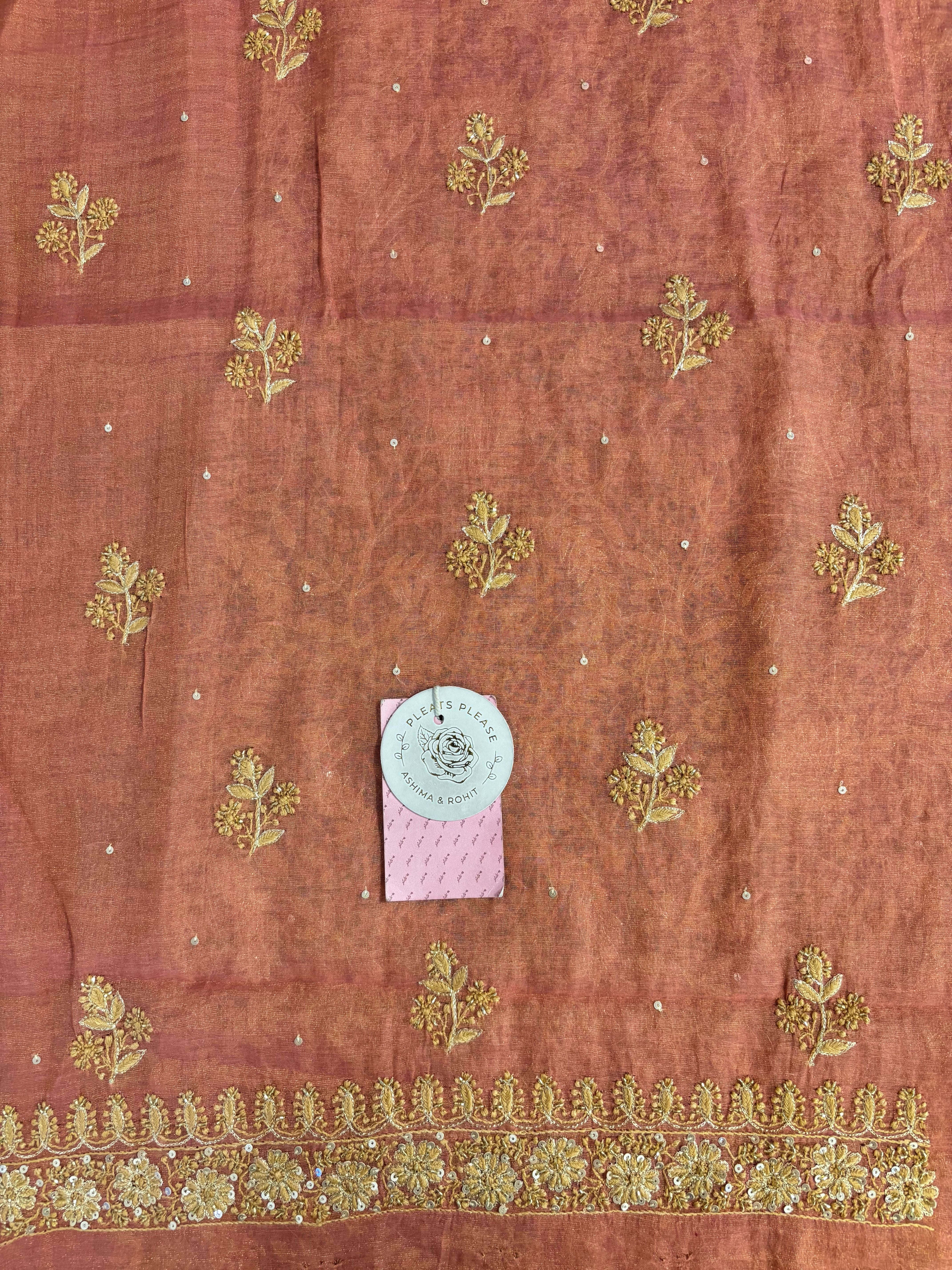 Rosewood Pure & Premium Tissue Chikankari Kurta & Dupatta
