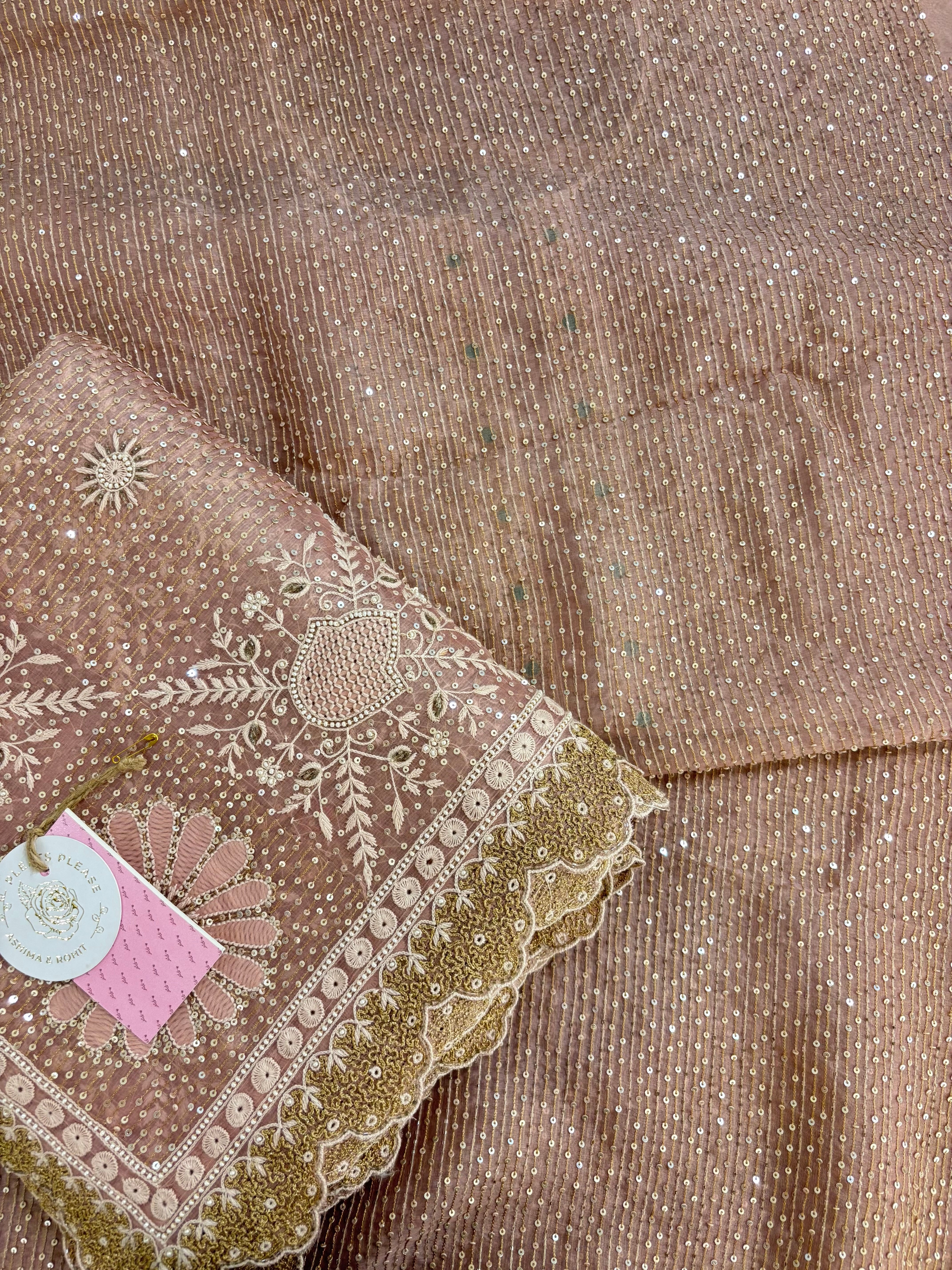 Baby Pink Pure & Premium Organza Chikankari Kurta & Dupatta