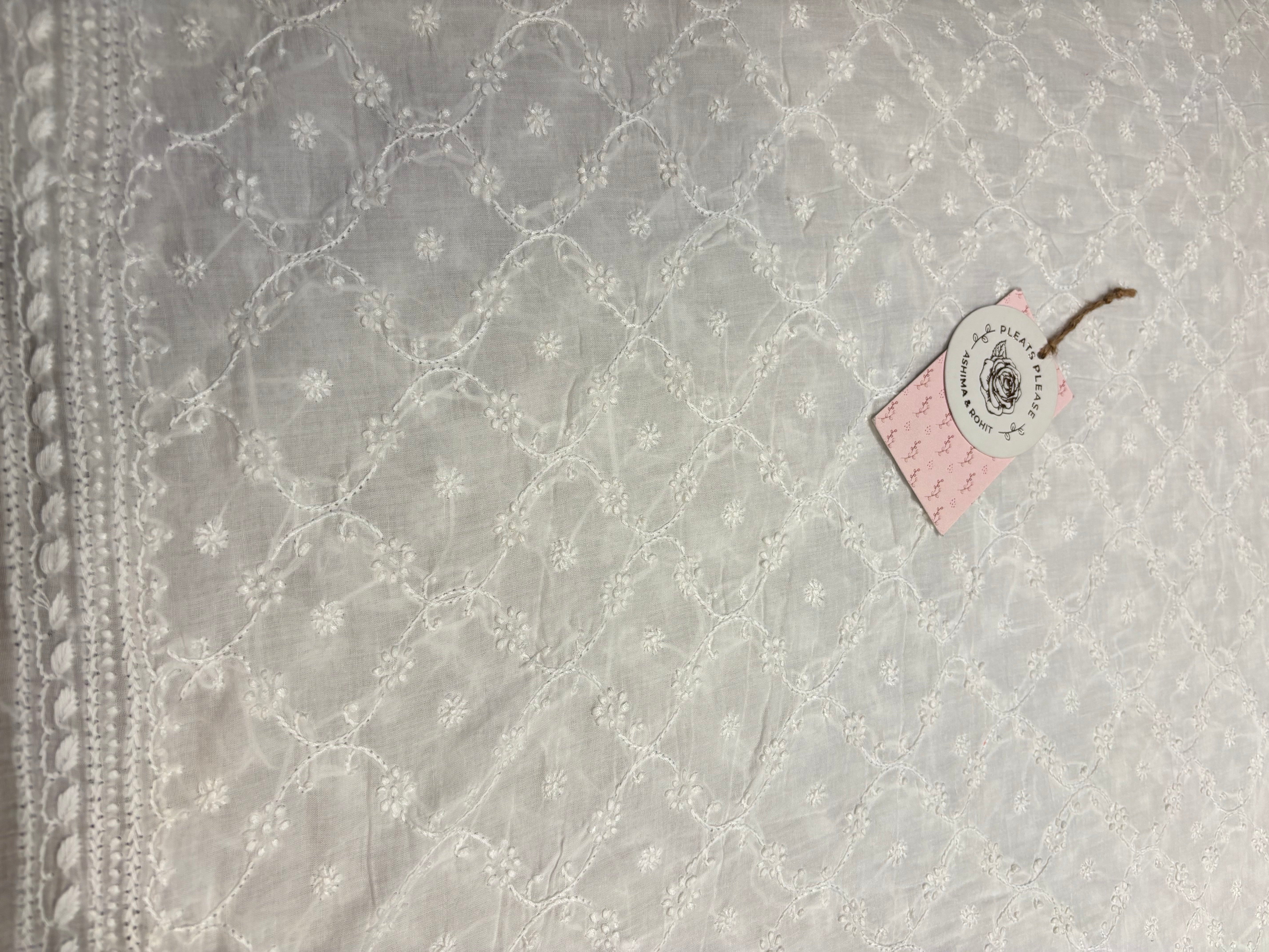White Mul Chikankari Men’s Kurta