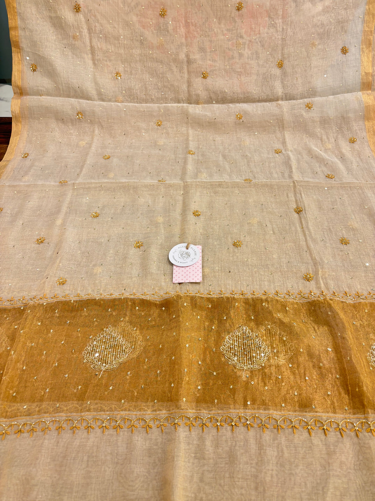 Dyeable Pure & Premium Tissue Pearl Neckline Chikankari Kurta & Dupatta