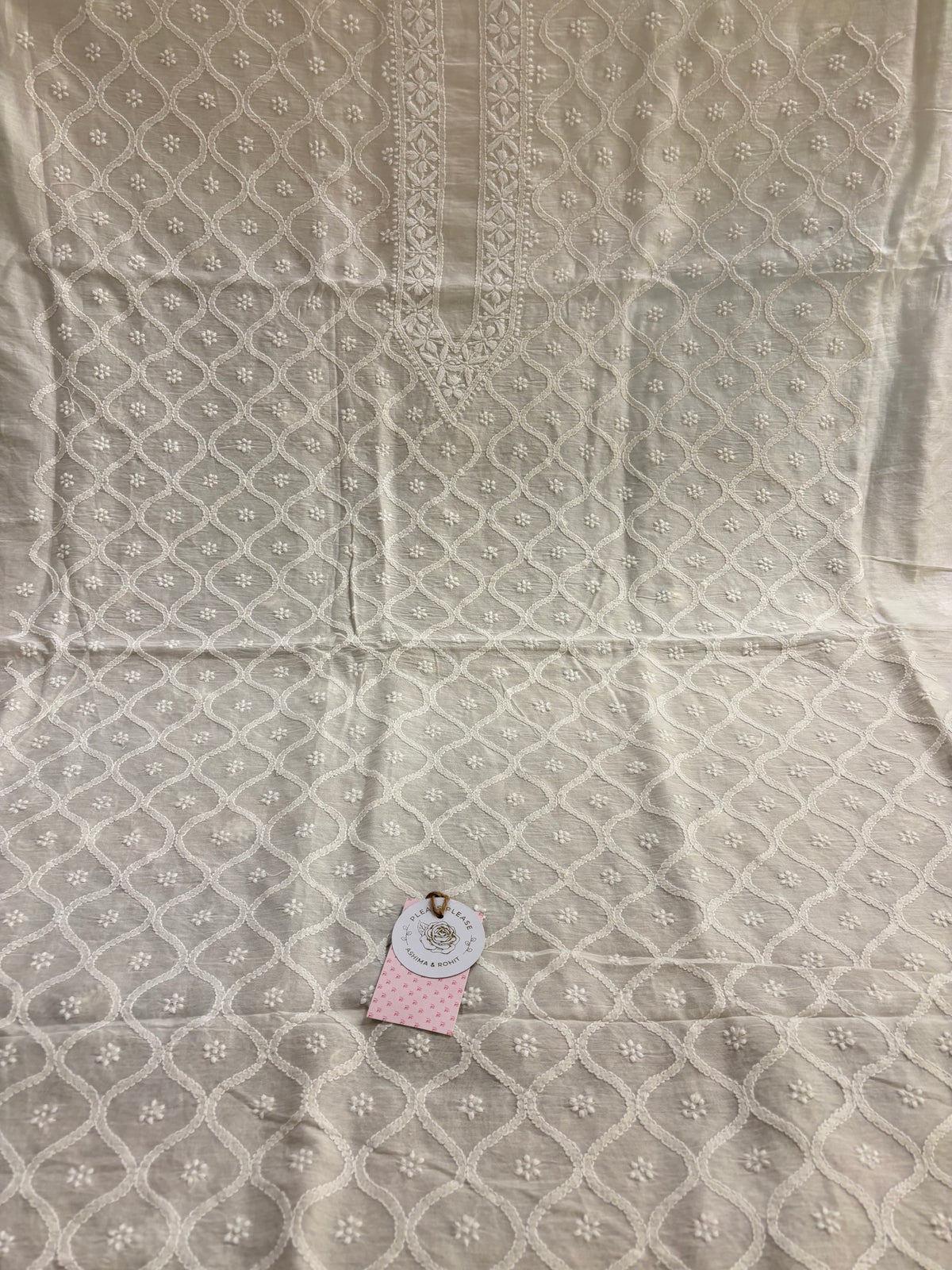 Dyeable Chanderi Men’s Chikankari Kurta