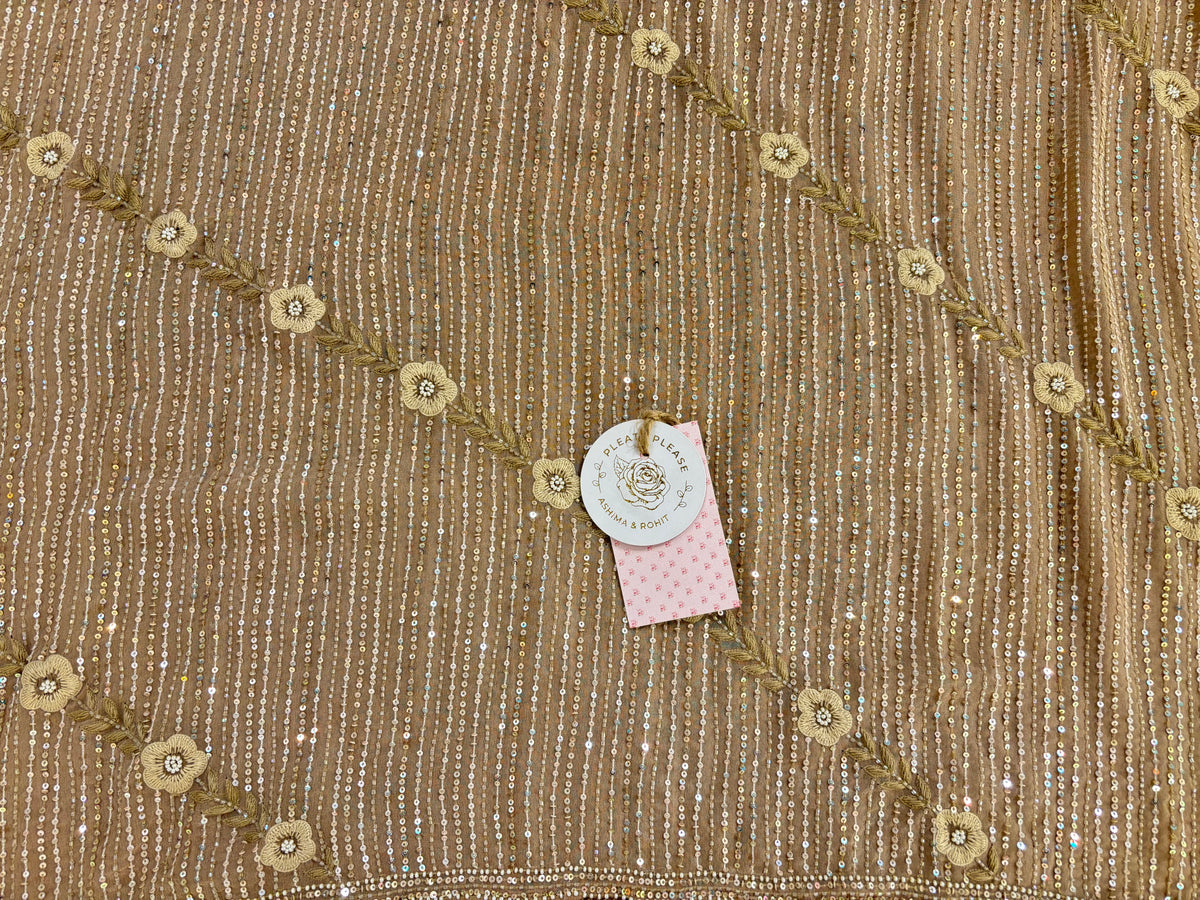 Beige Pure & Premium Georgette Chikankari Kurta & Dupatta