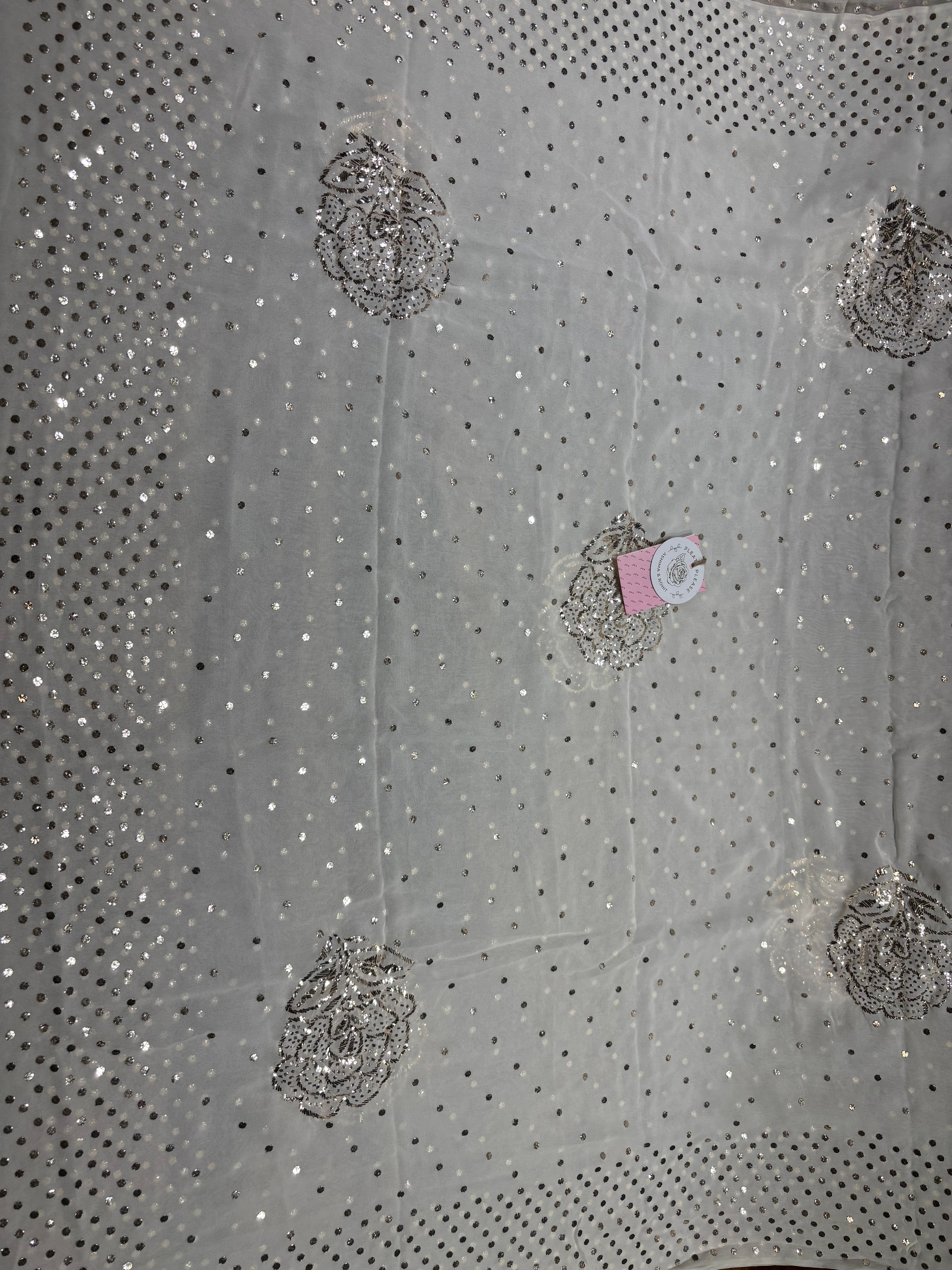 Dyeable pure and Premium Georgette Mukaish Kurta and Dupatta Set