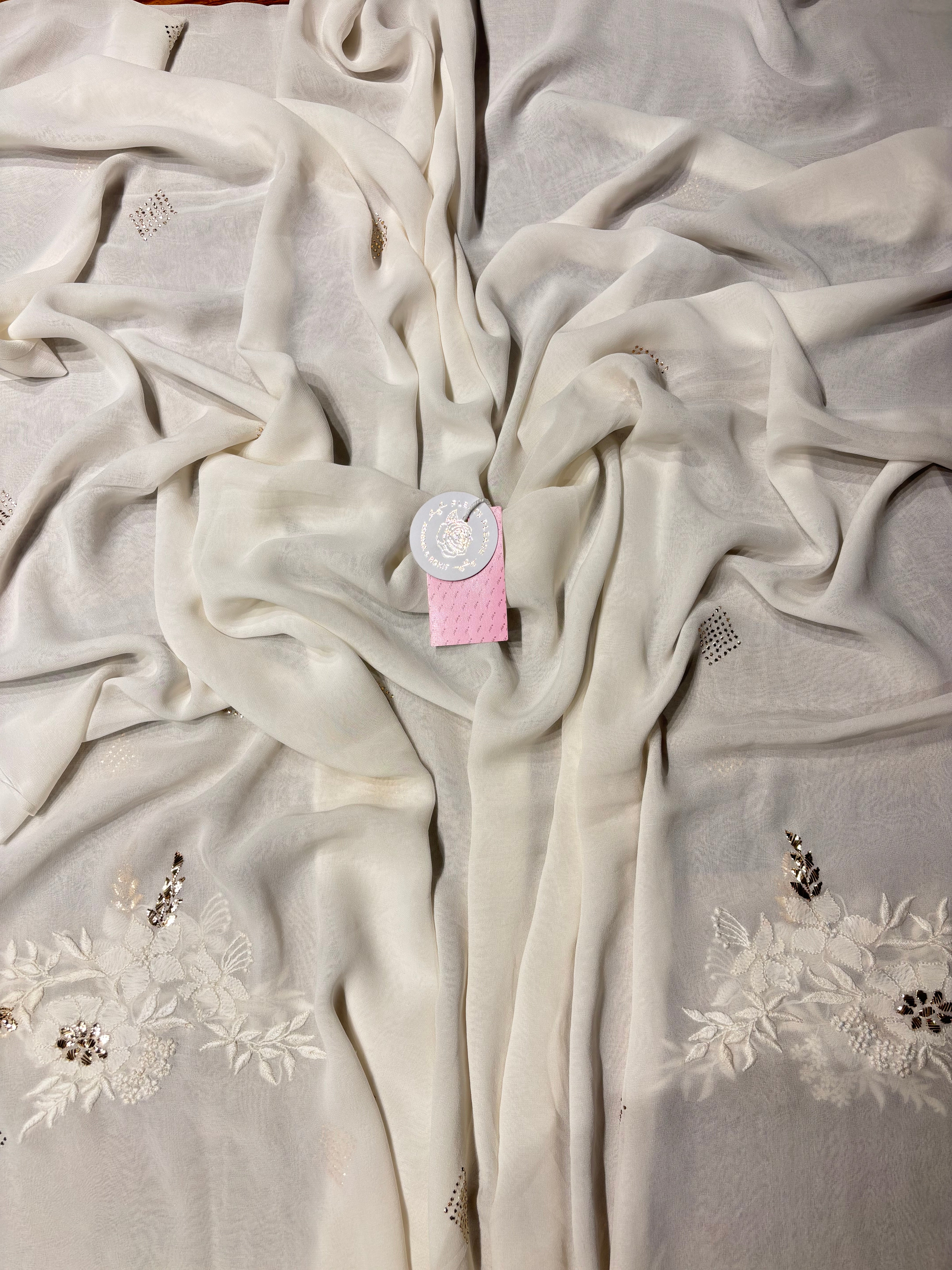 Dyeable Pure & Premium Georgette Chikankari Anarkali & Dupatta