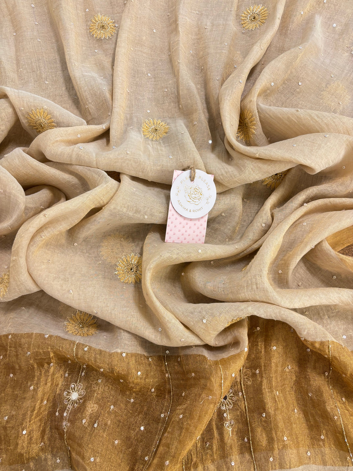 Dyeable Pure & Premium Tissue Chikankari Jaal Anarkali & Dupatta