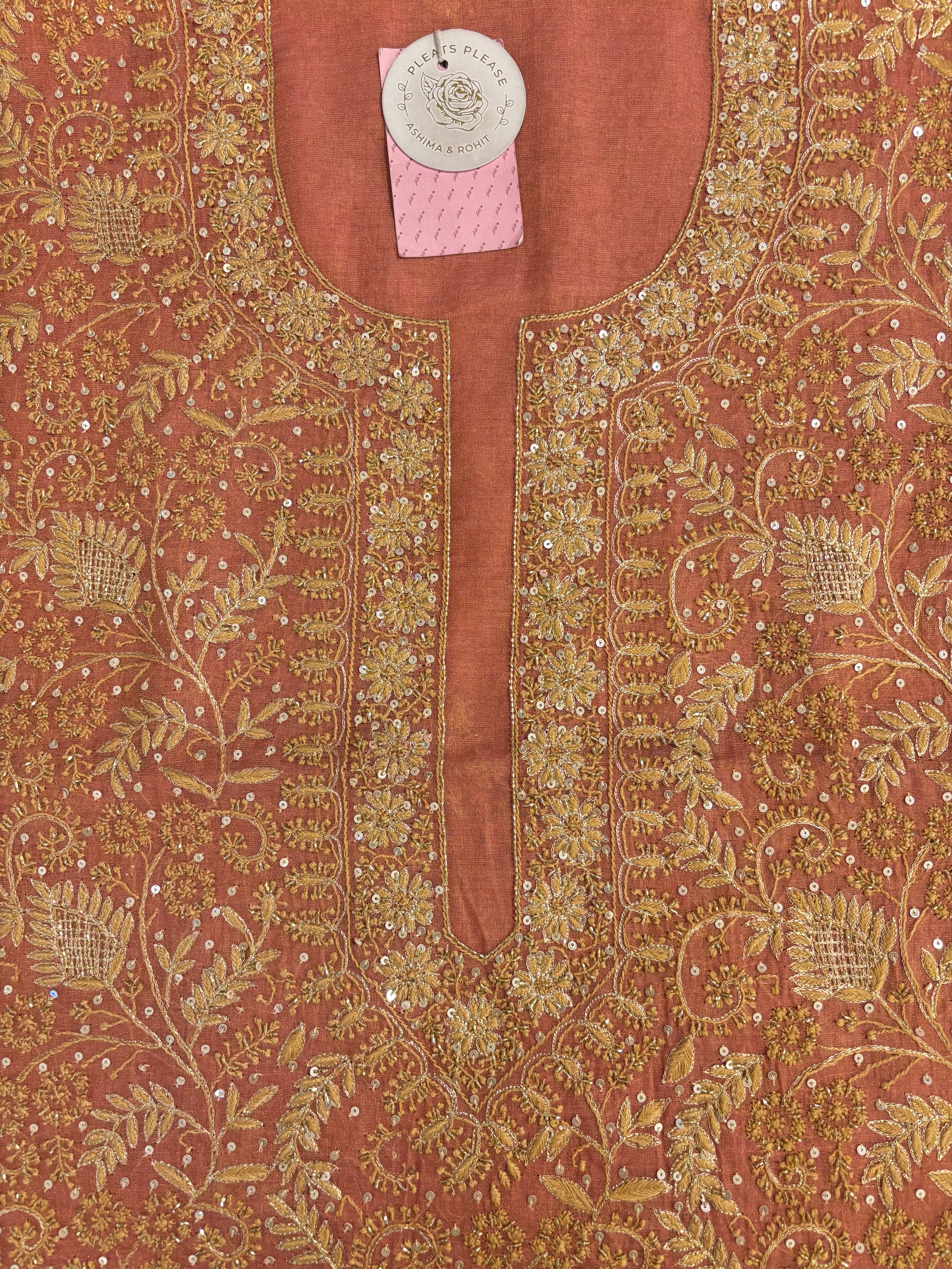 Rosewood Pure & Premium Tissue Chikankari Kurta & Dupatta