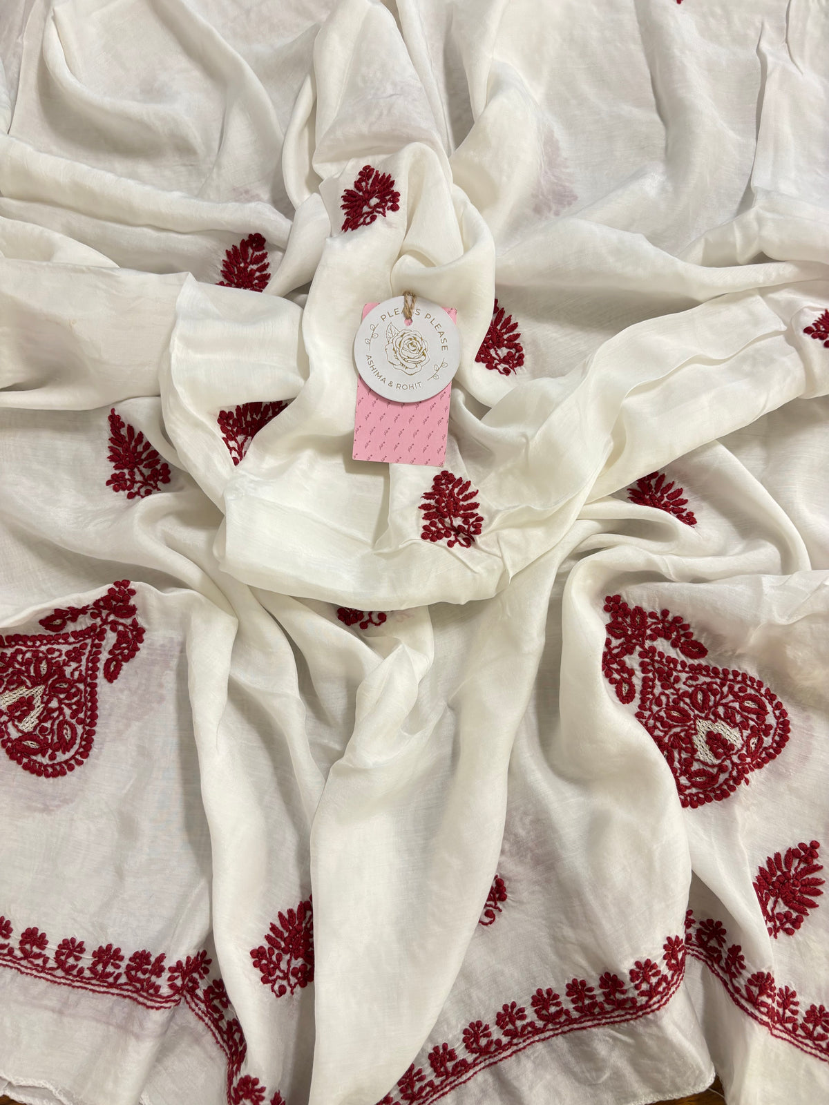 Dyeable Muslin Chikankari Kurta & Dupatta