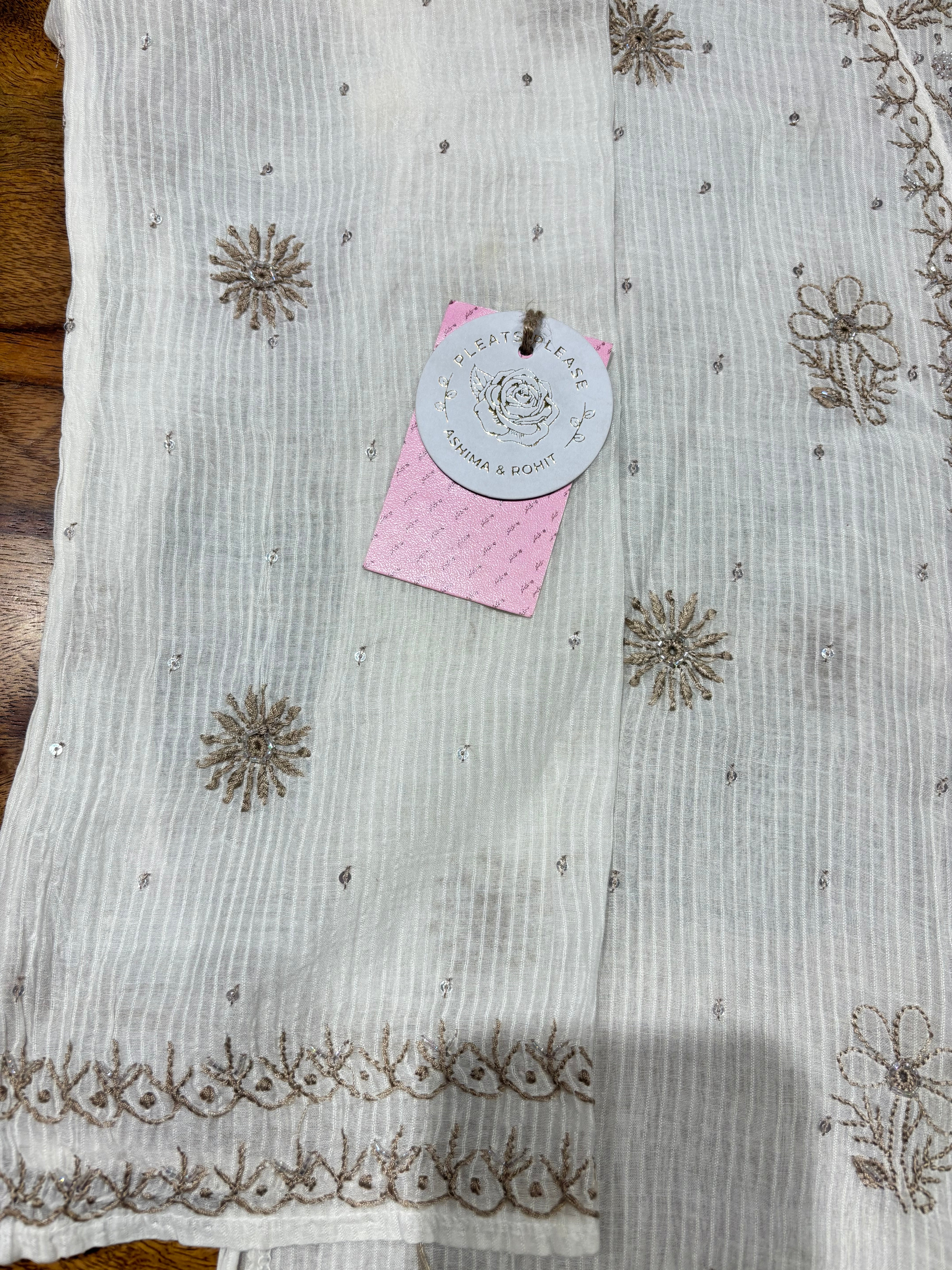 Dyeable Chanderi Maheshwari Chikankari Kurta & Dupatta Set