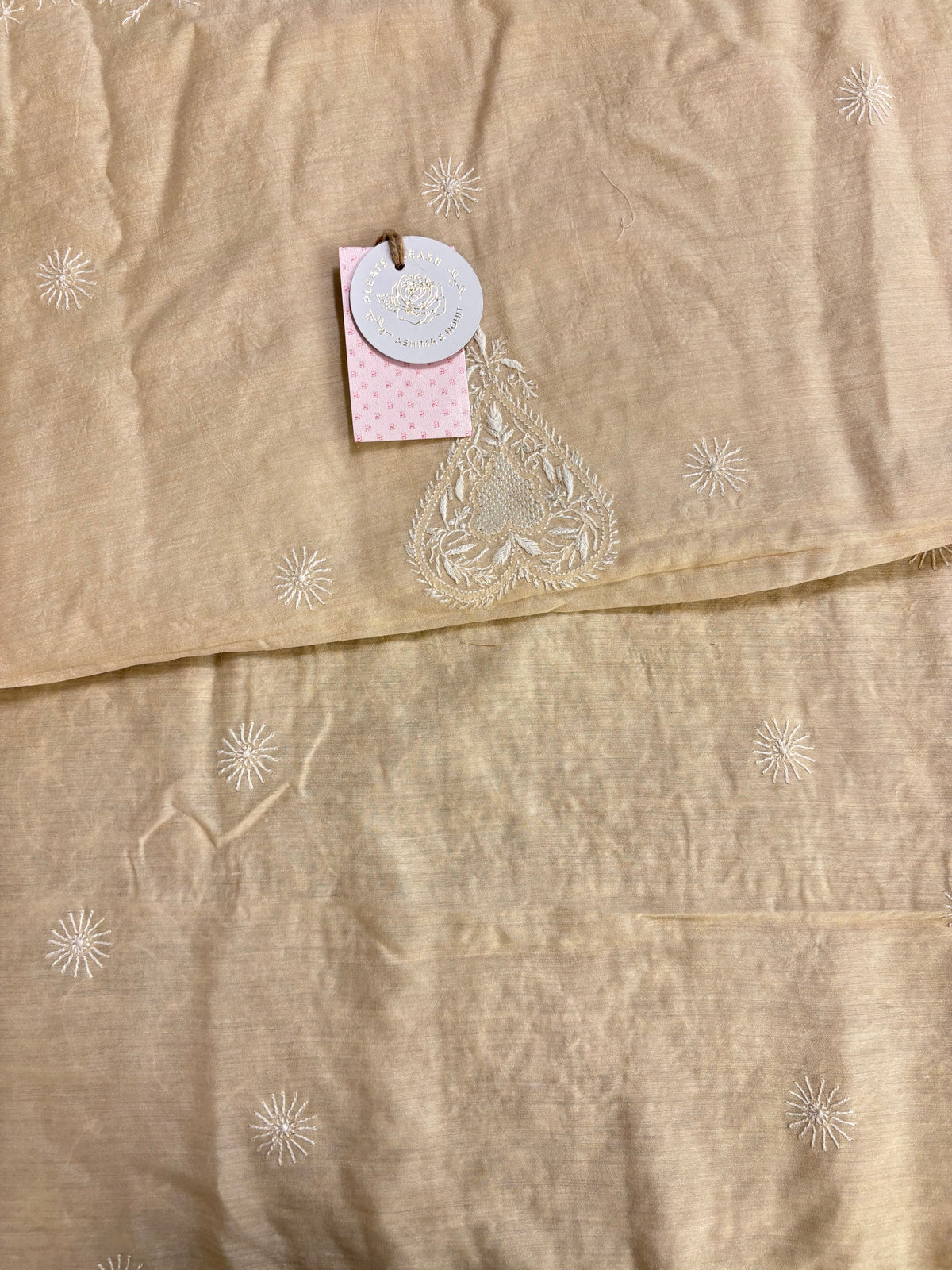 Dyeable Monga Silk Chikankari Men’s Kurta