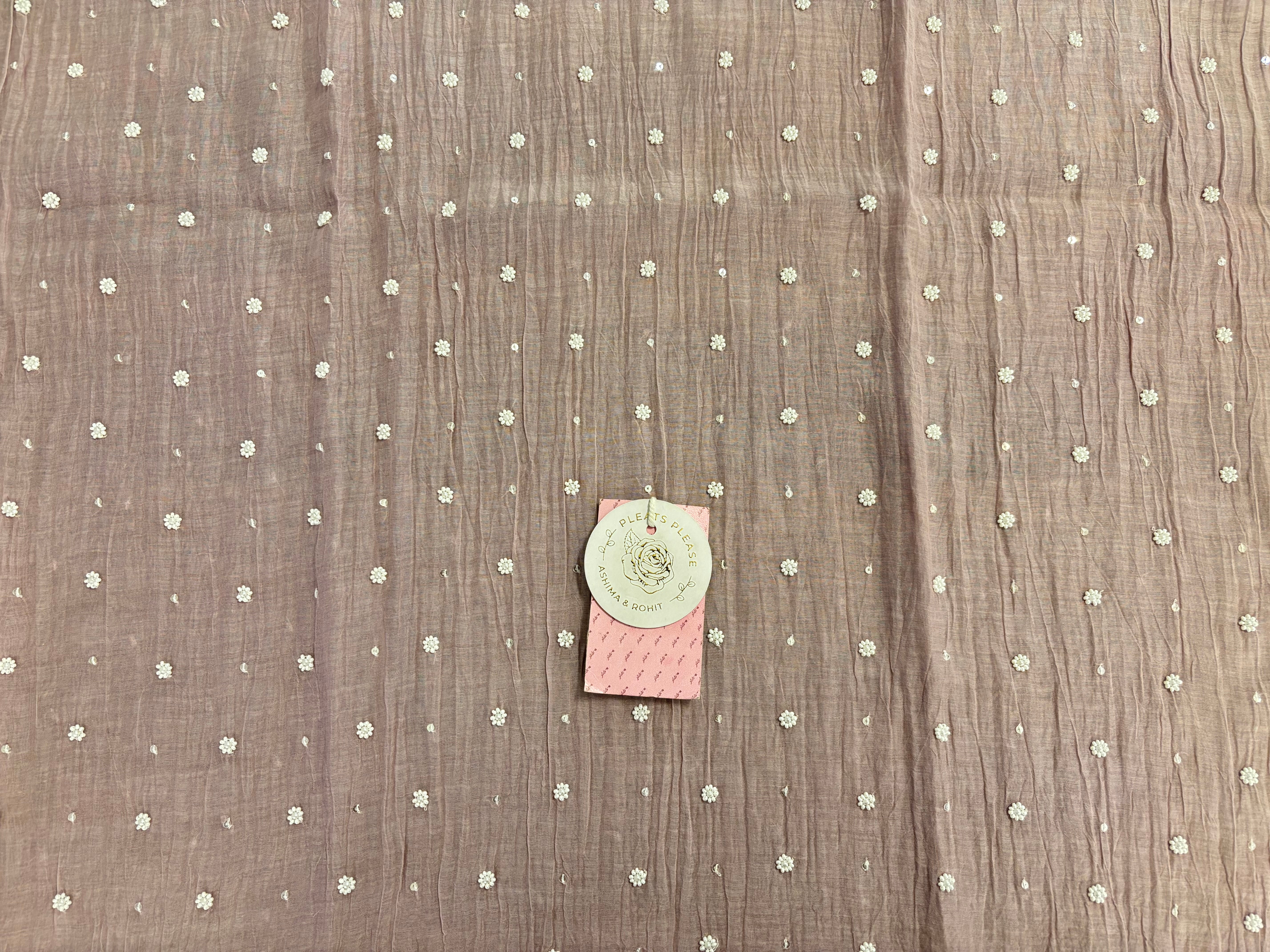 Dusky Lilac Pure Chanderi Ombre Chikankari Kurta & Dupatta Set - Pleats PleaseChikankari