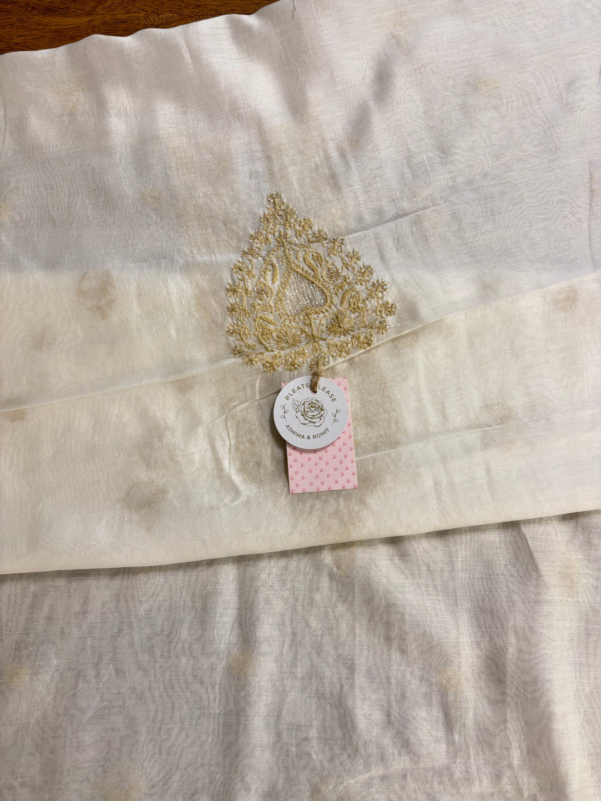 Dyeable Chanderi Silk Chikankari Bnarasi Boota Men’s Kurta