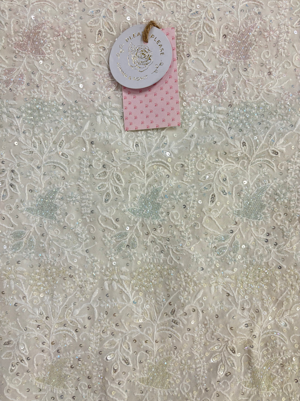 Dyeable Pure & Premium Georgette Chikankari Kurta & Dupatta
