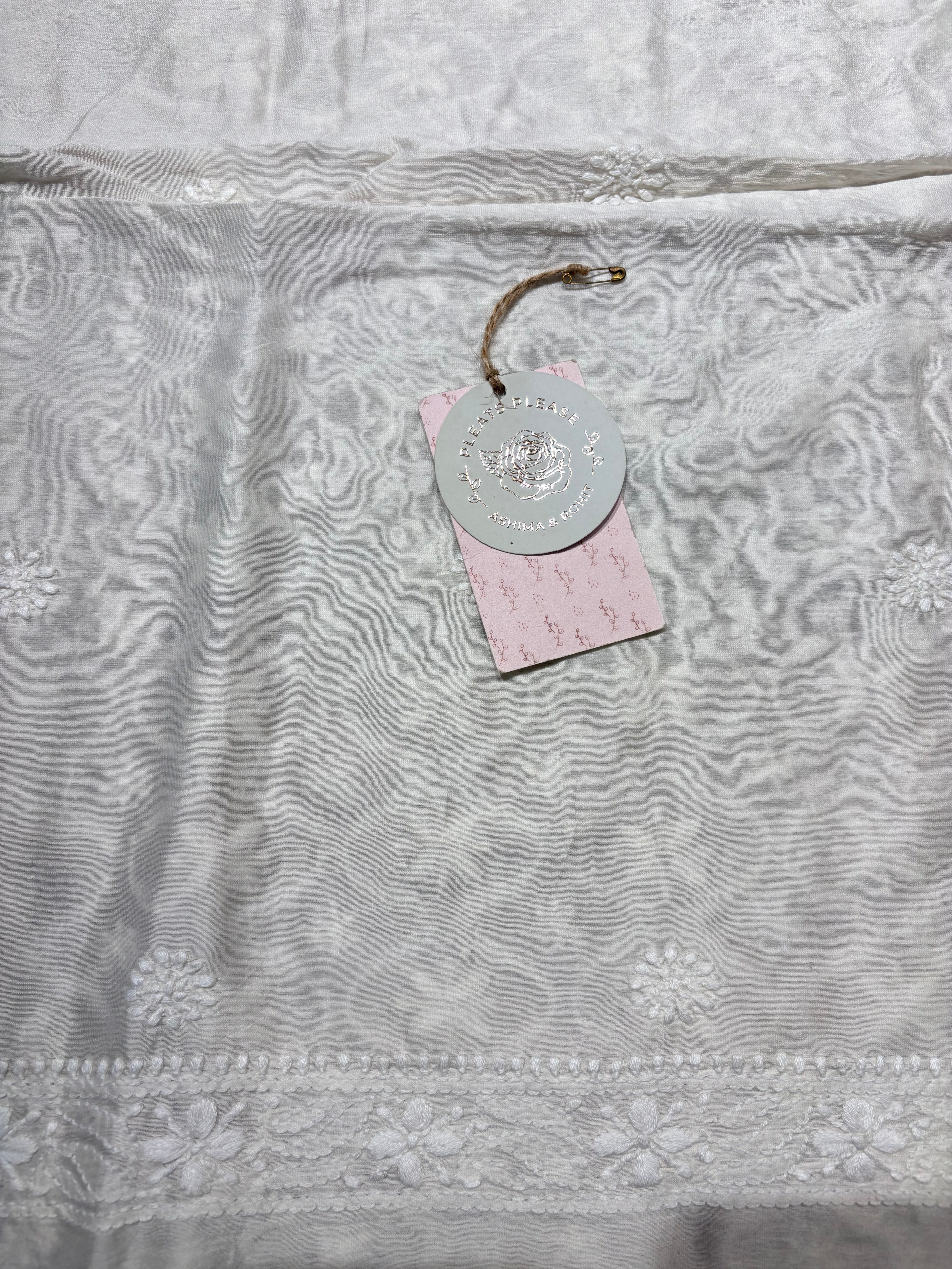Dyeable Chanderi Silk Chikankari Men’s Kurta