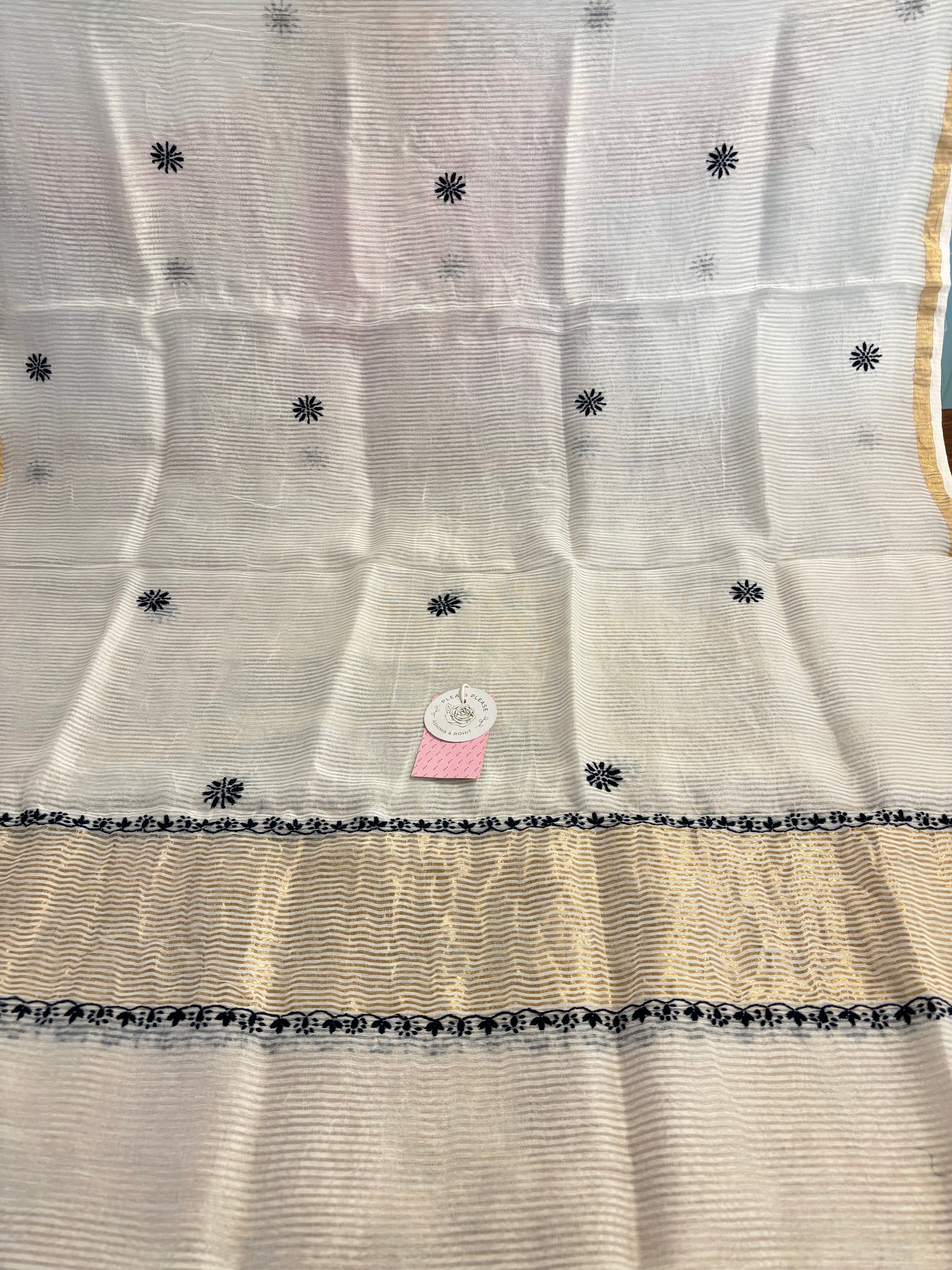 Dyeable Chanderi Chikankari Anarkali & Dupatta Set