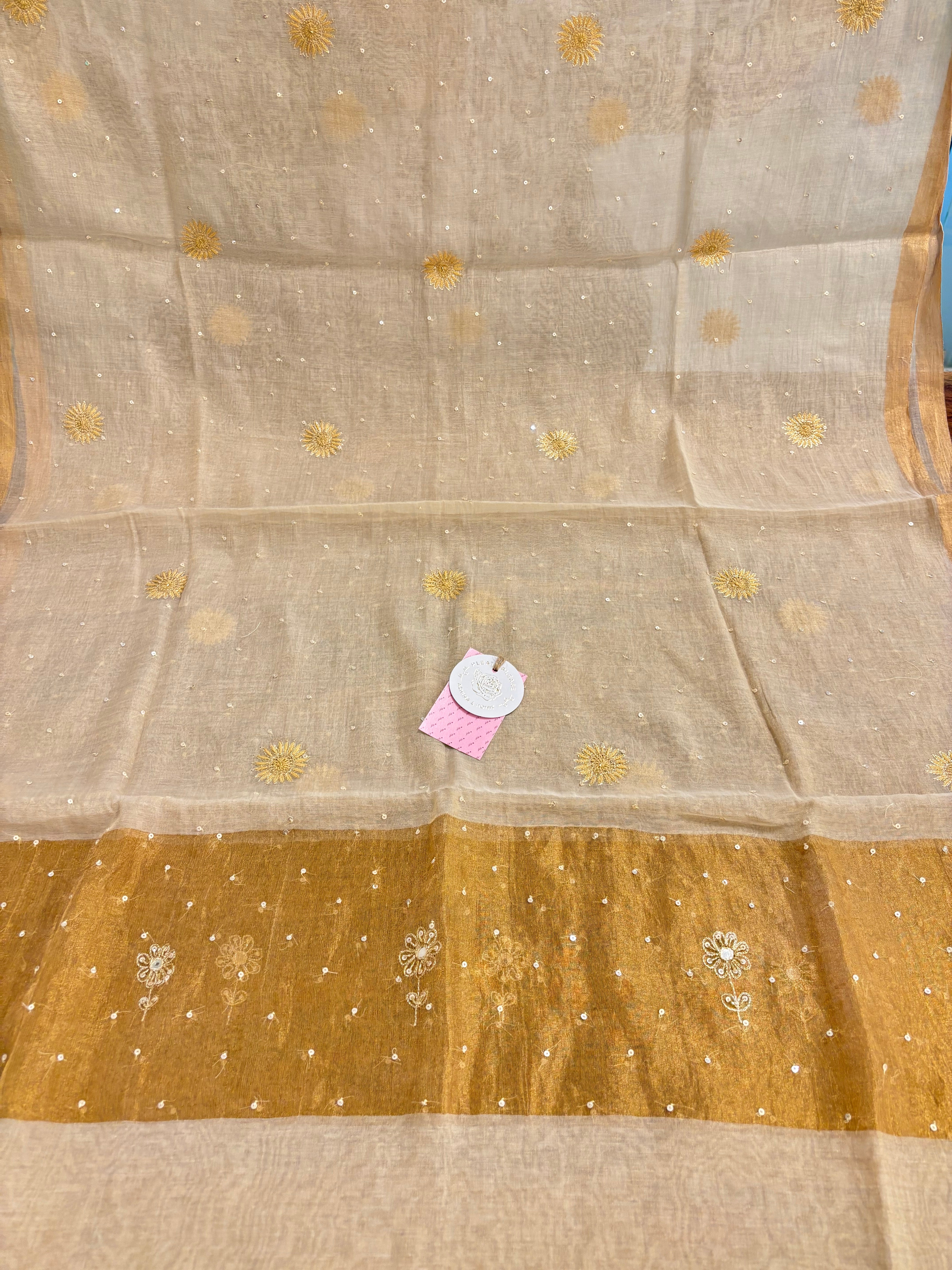 Dyeable Pure & Premium Tissue Chikankari Jaal Anarkali & Dupatta