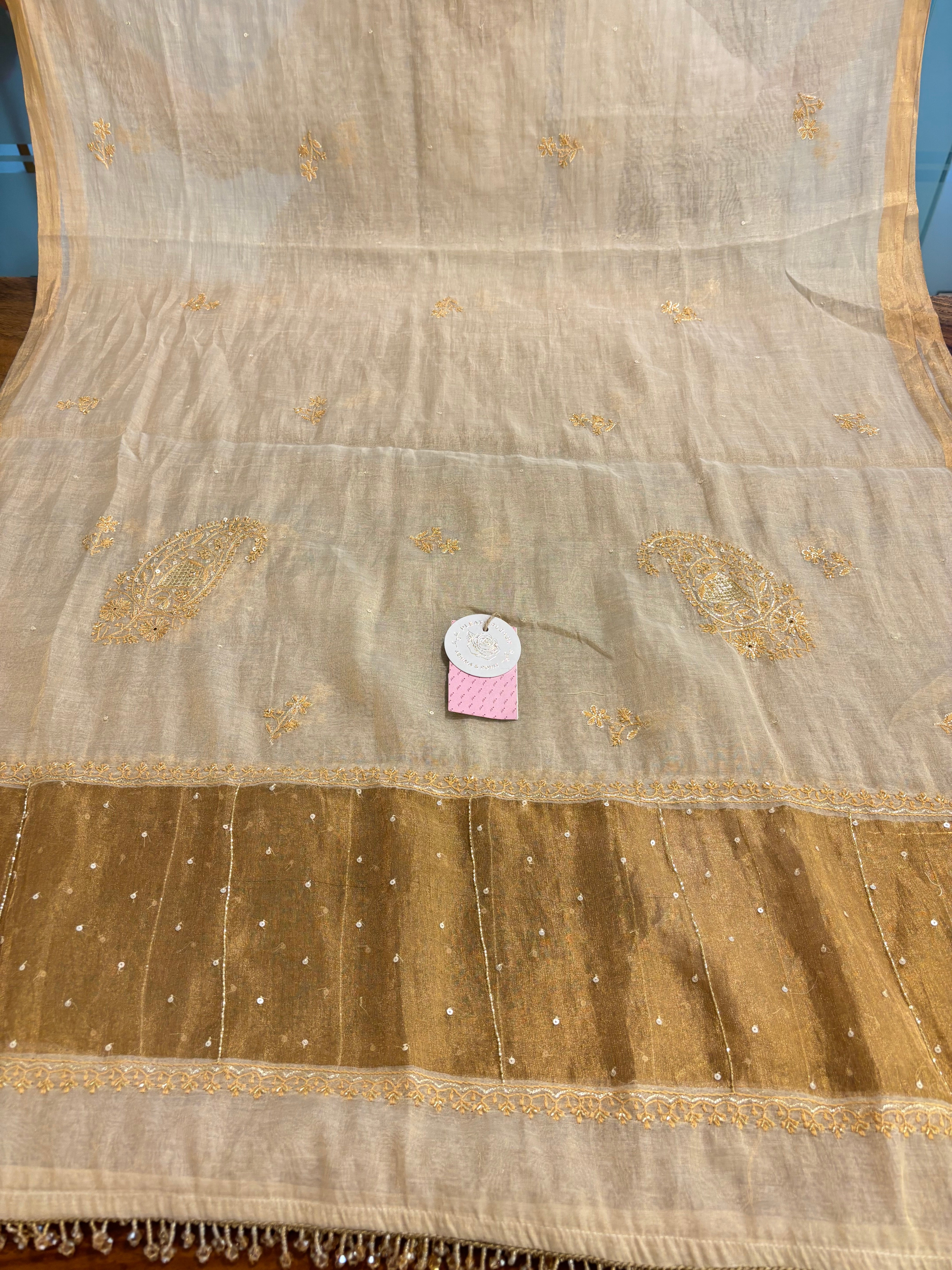 Dyeable Pure & Premium Tissue Chikankari Kurta & Dupatta