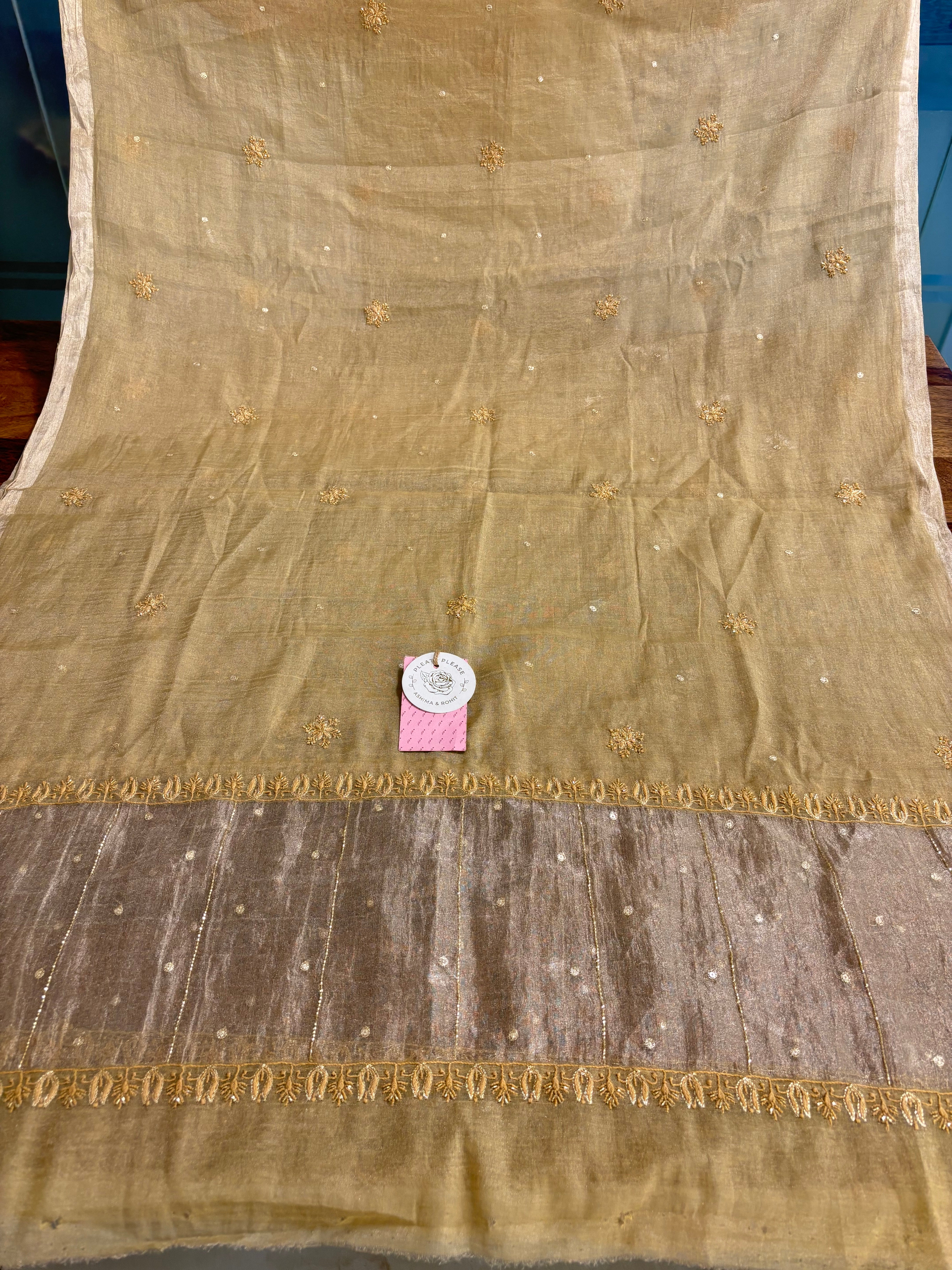 Sanddrift Pure & Premium Tissue Chikankari Kurta & Dupatta