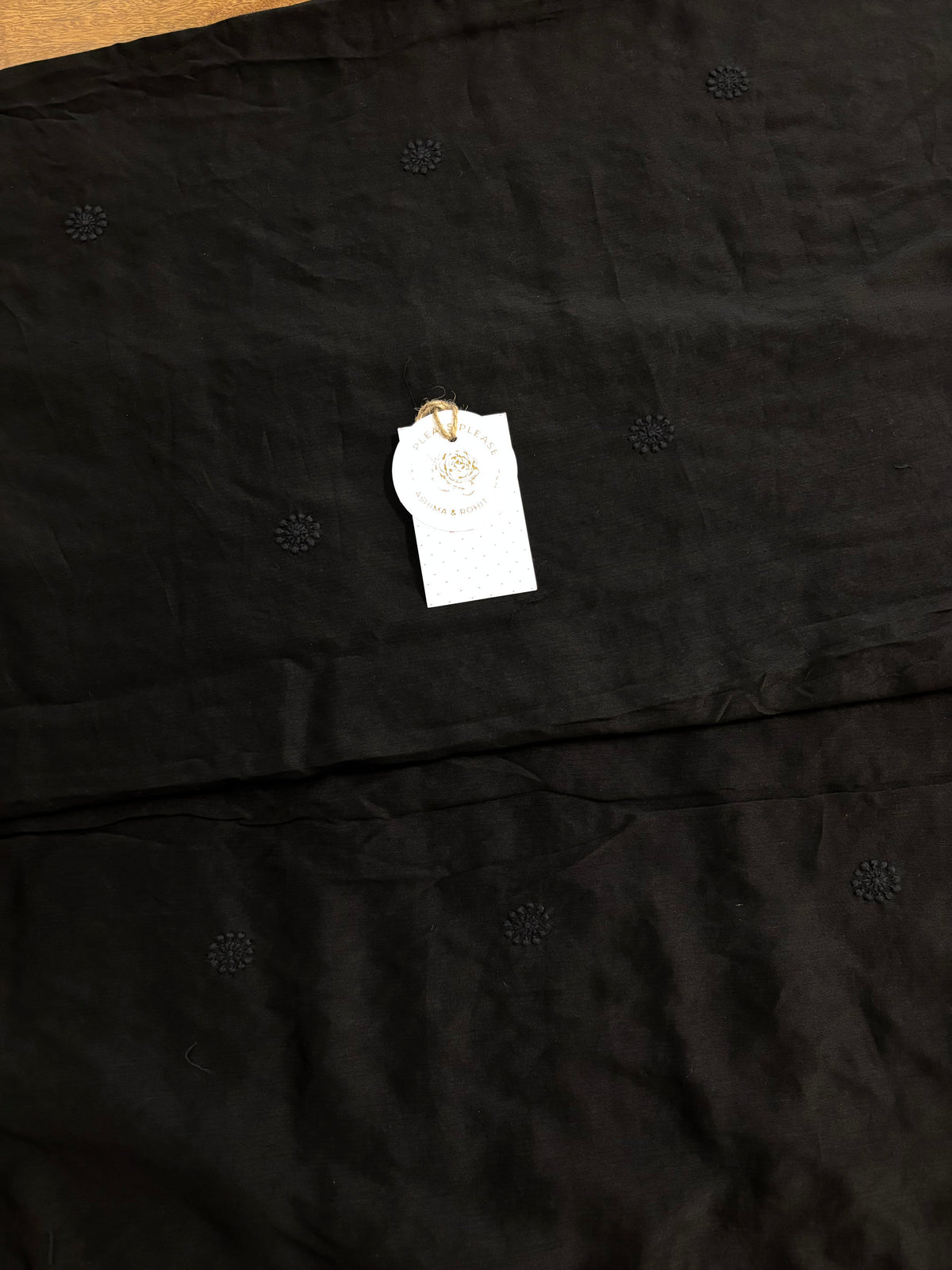 Black Chanderi Men’s Chikankari Kurta