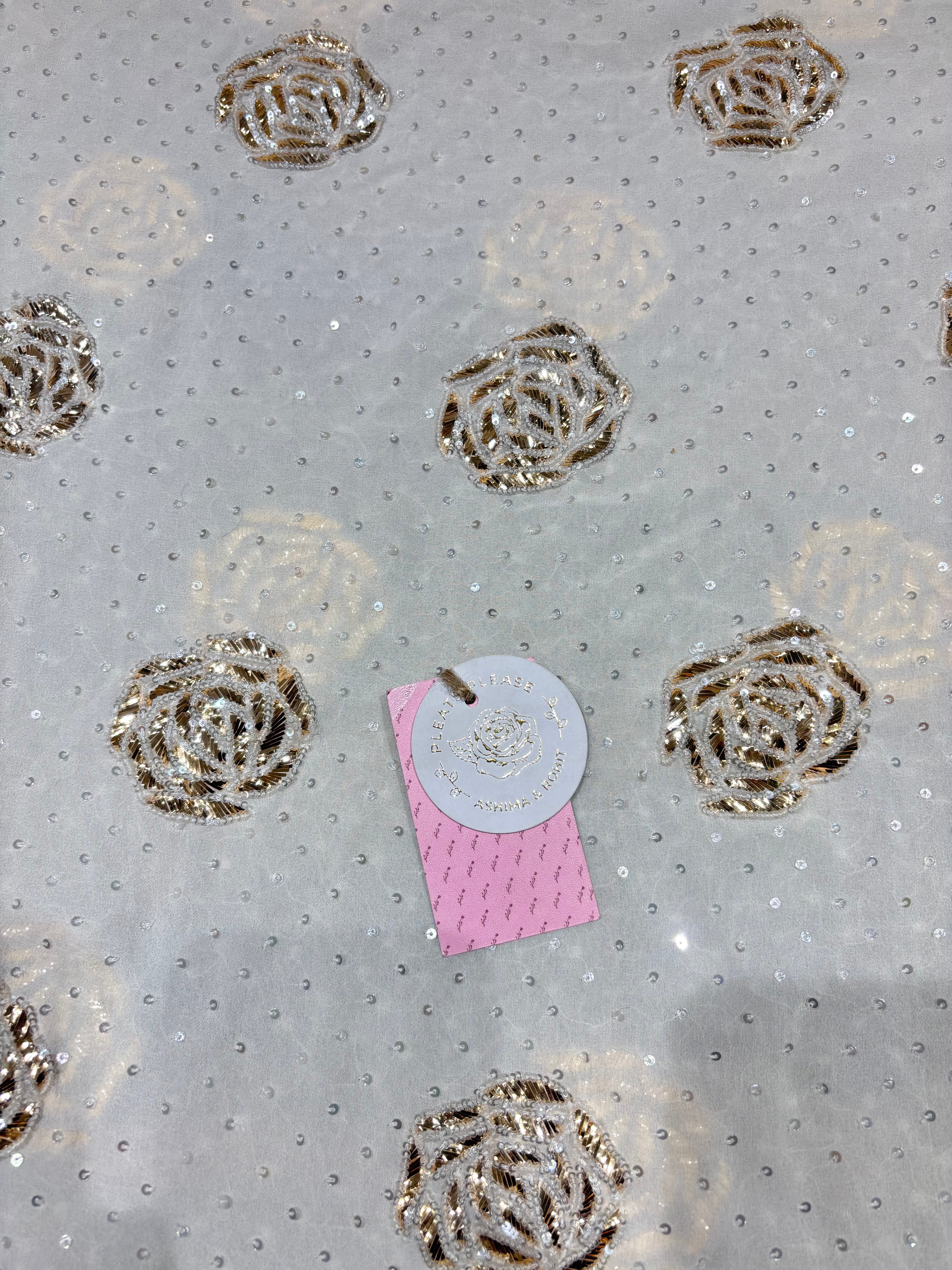 Dyeable Pure & Premium Georgette Mukaish Anarkali & Dupatta Set