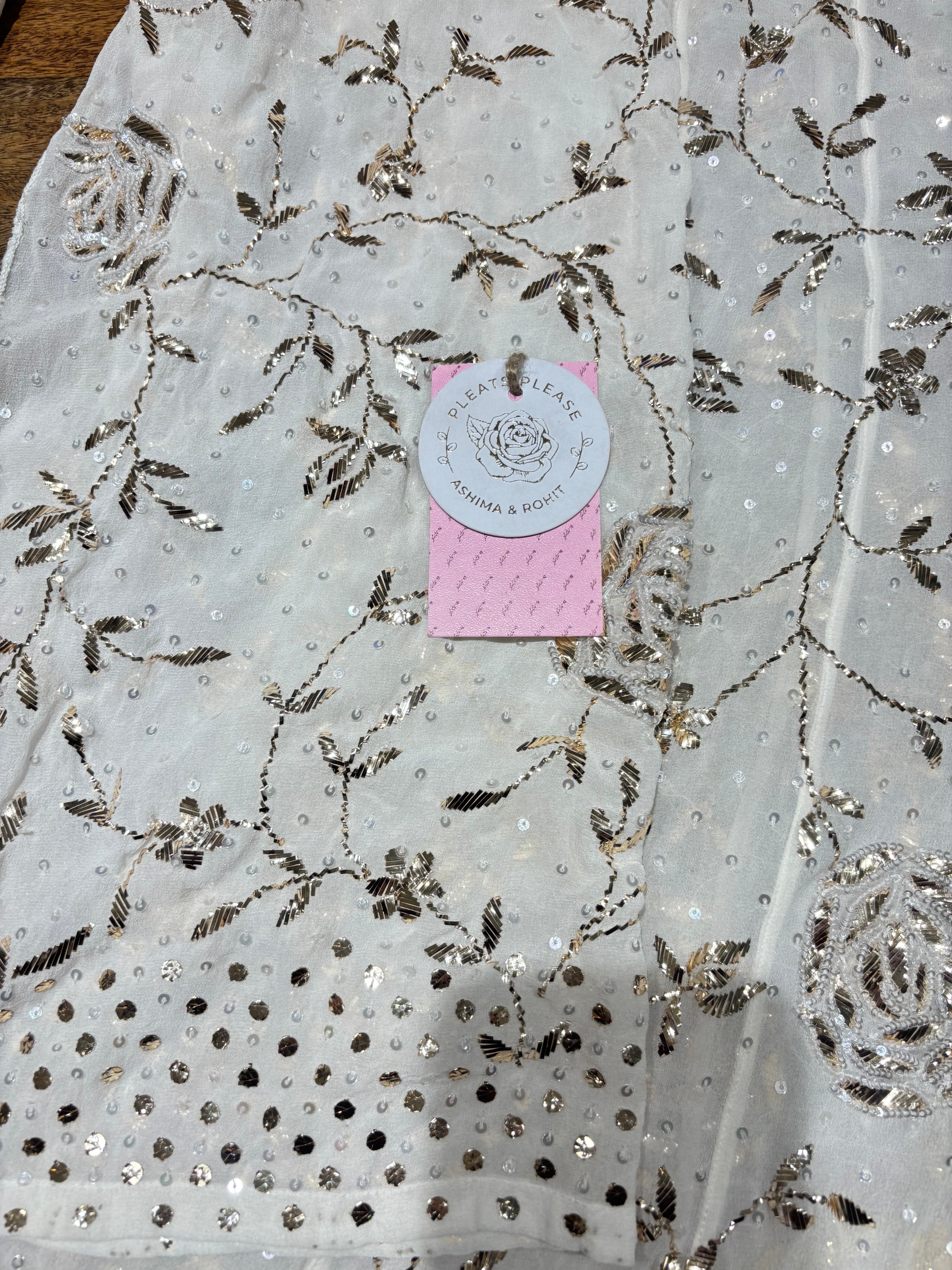 Dyeable Pure & Premium Georgette Mukaish Anarkali & Dupatta Set