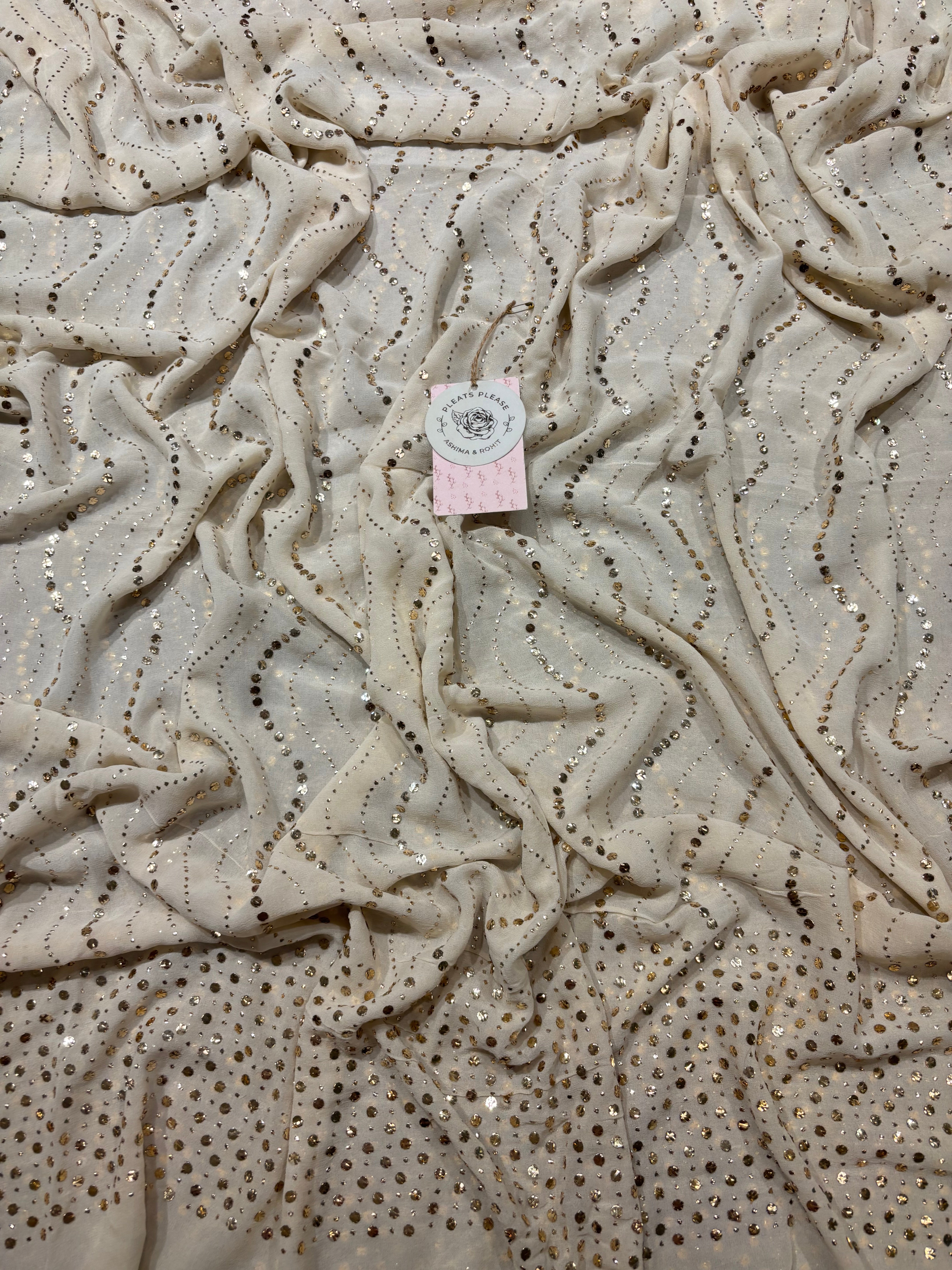 Dyeable Pure & Premium Georgette Mukaish Dupatta