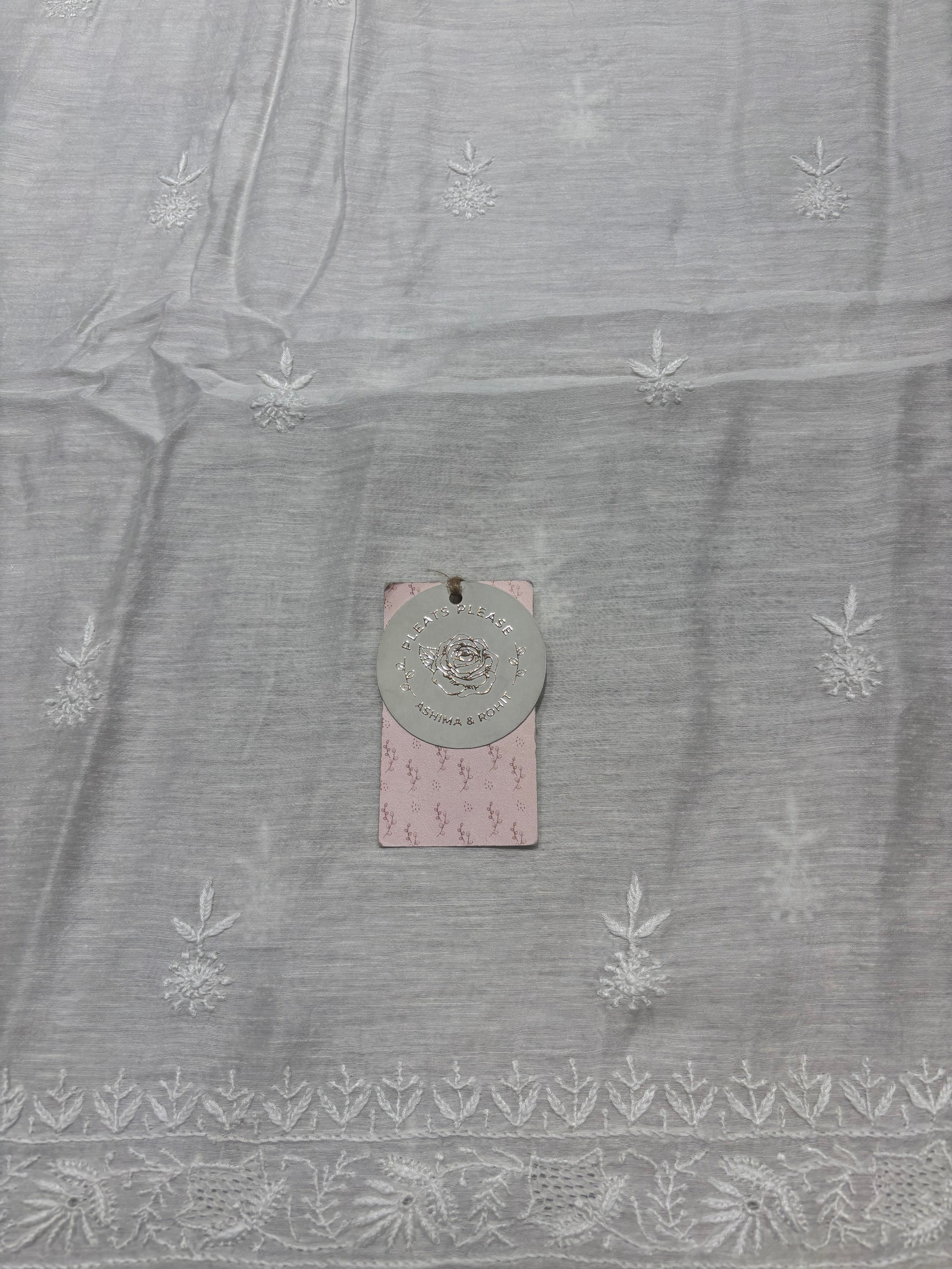 Dyeable Linen Chikankari Men’s Kurta Fabric