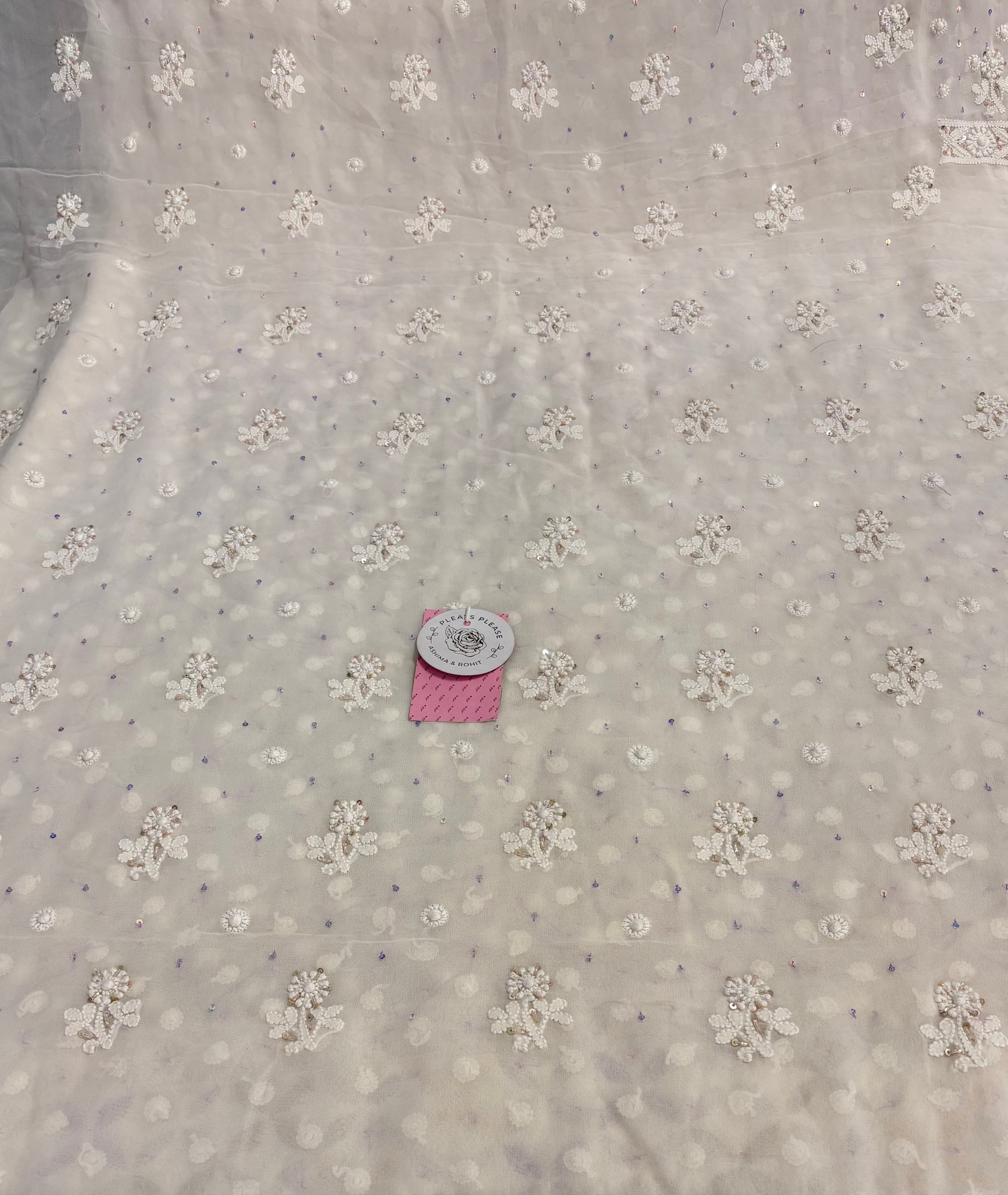 Dyeable Pure & Premium Georgette Chikankari Kurta & Dupatta