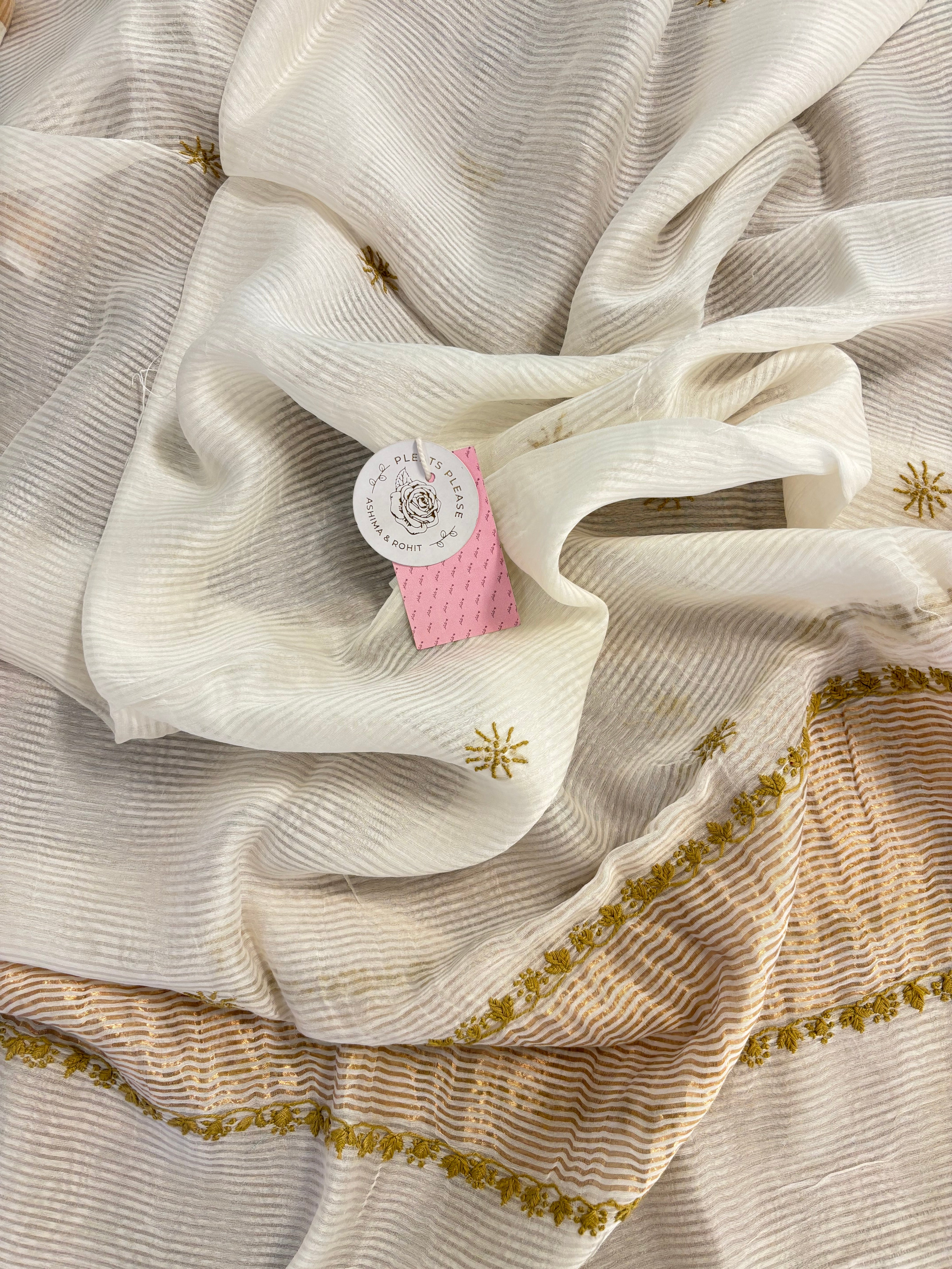 Dyeable Chanderi Chikankari Anarkali & Dupatta Set - Pleats PleaseChikankari