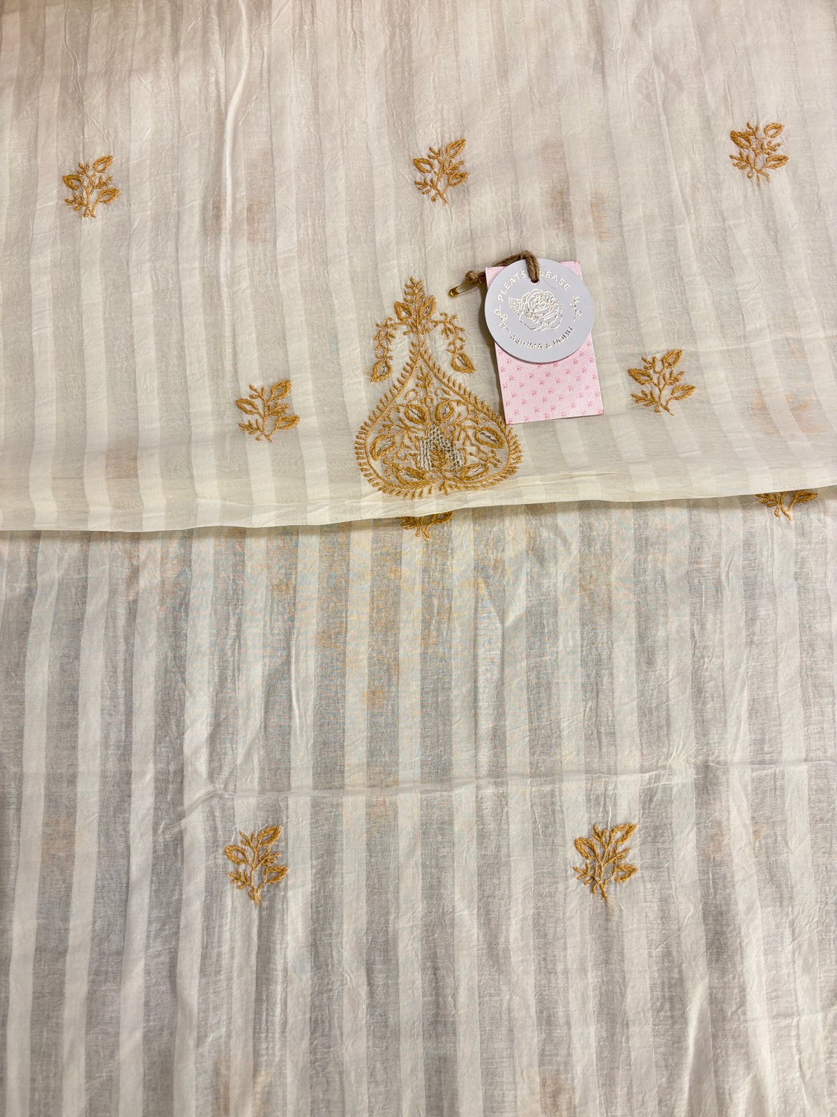 Dyeable Chanderi Mul Chikankari Men’s Kurta
