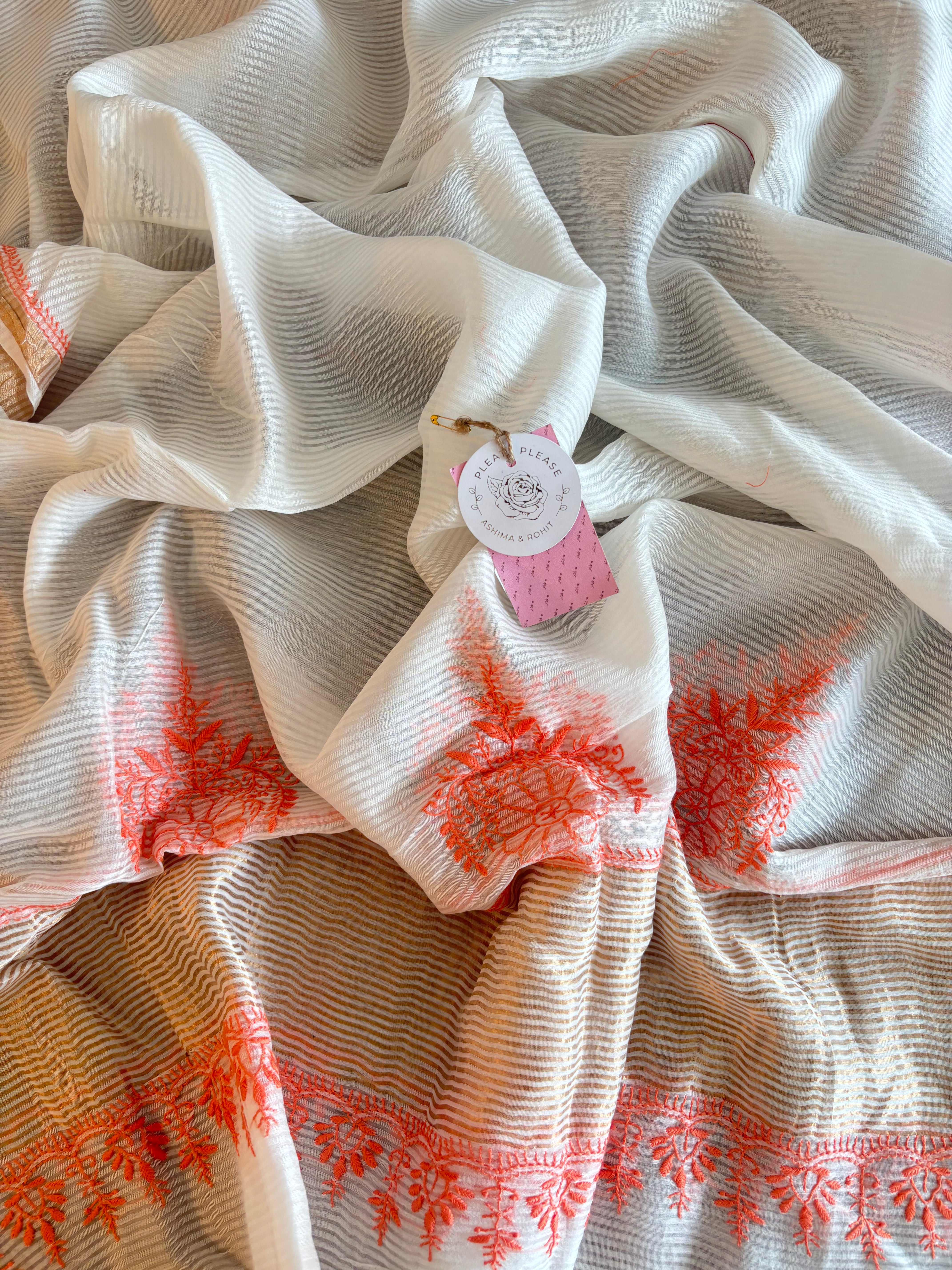Dyeable Chanderi Chikankari Anarkali & Dupatta