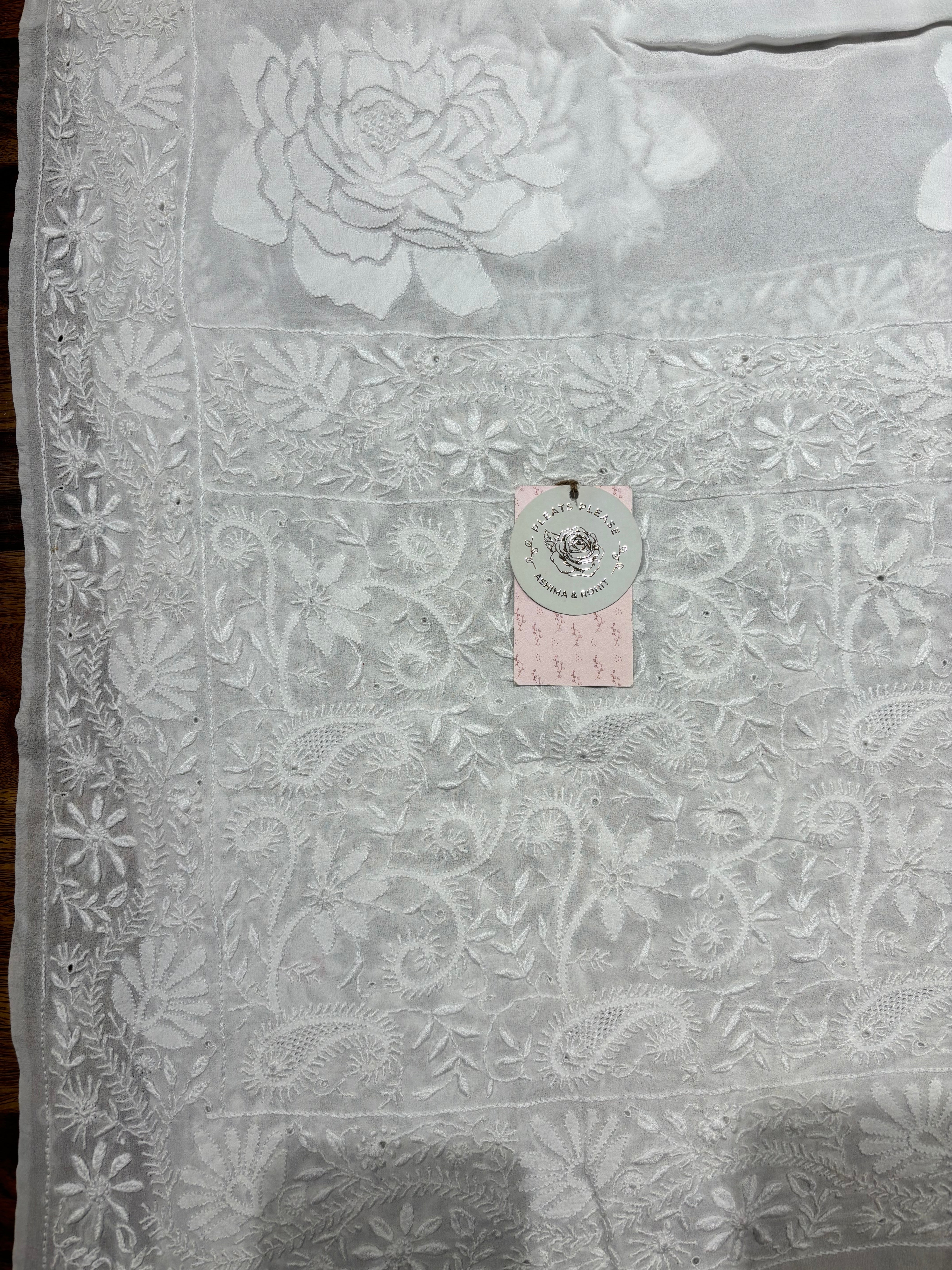 Dyeable Pure & Premium Georgette Chikankari Dupatta