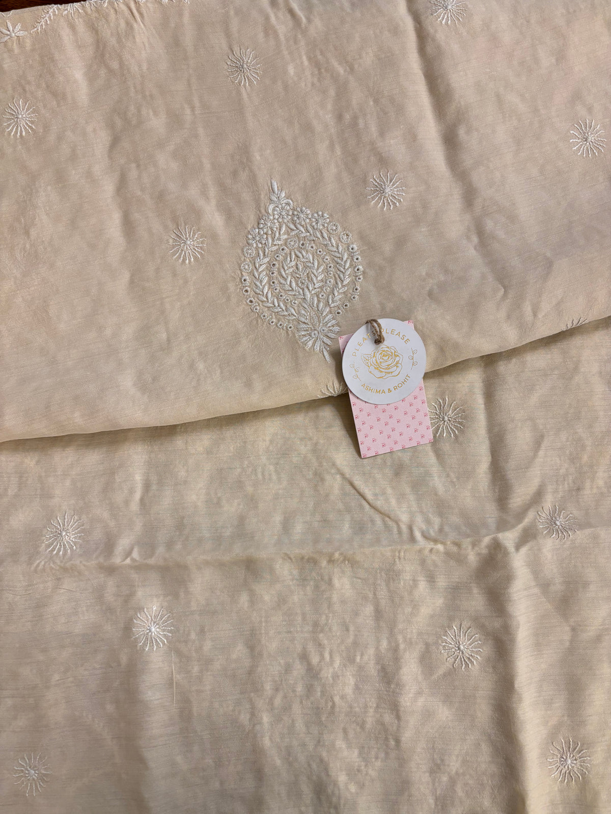 Dyeable Pure Monga Silk Chikankari Men’s Kurta