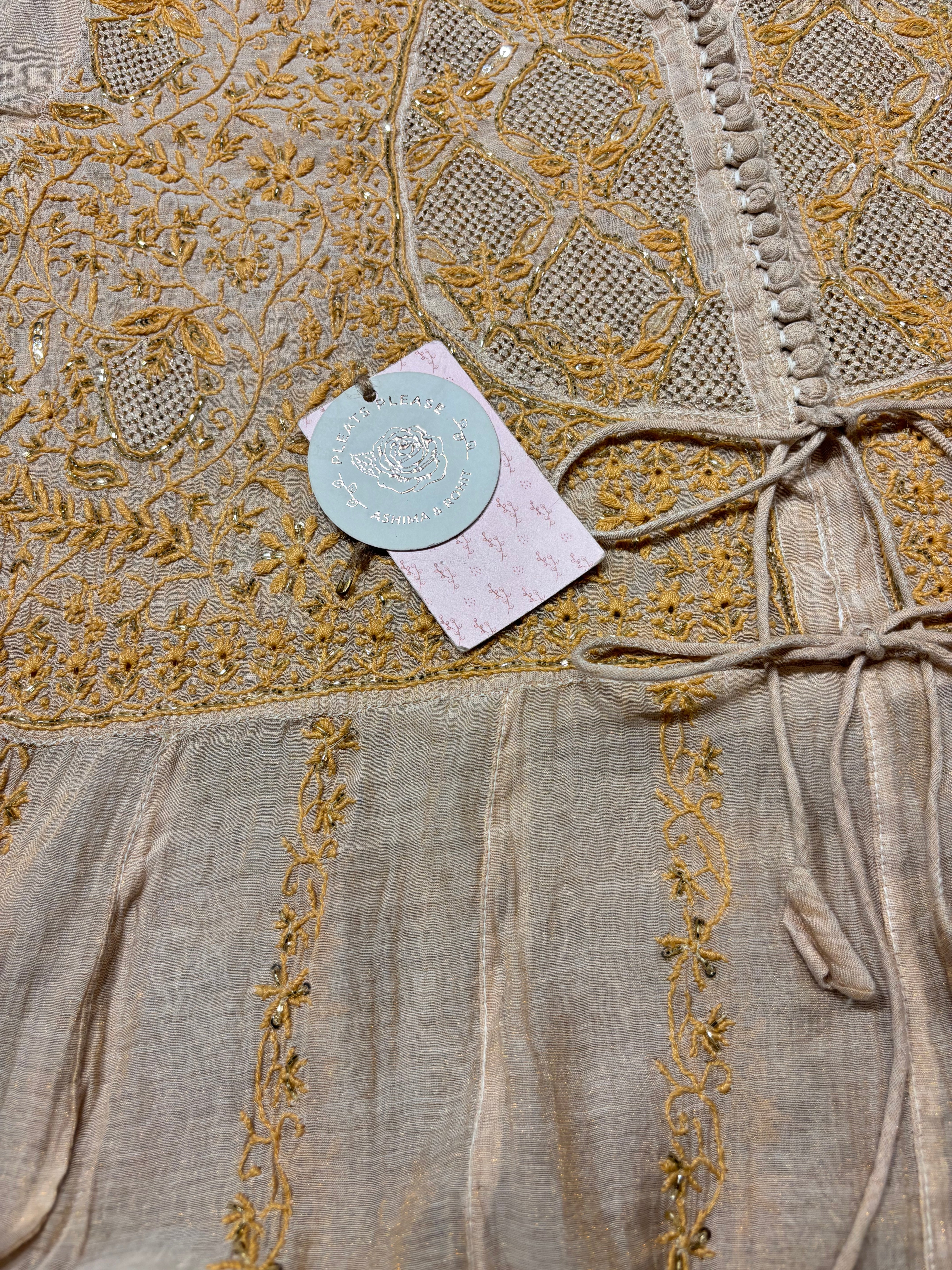 Dyeable Pure & Premium Tissue Chikankari Anarkali & Dupatta Set