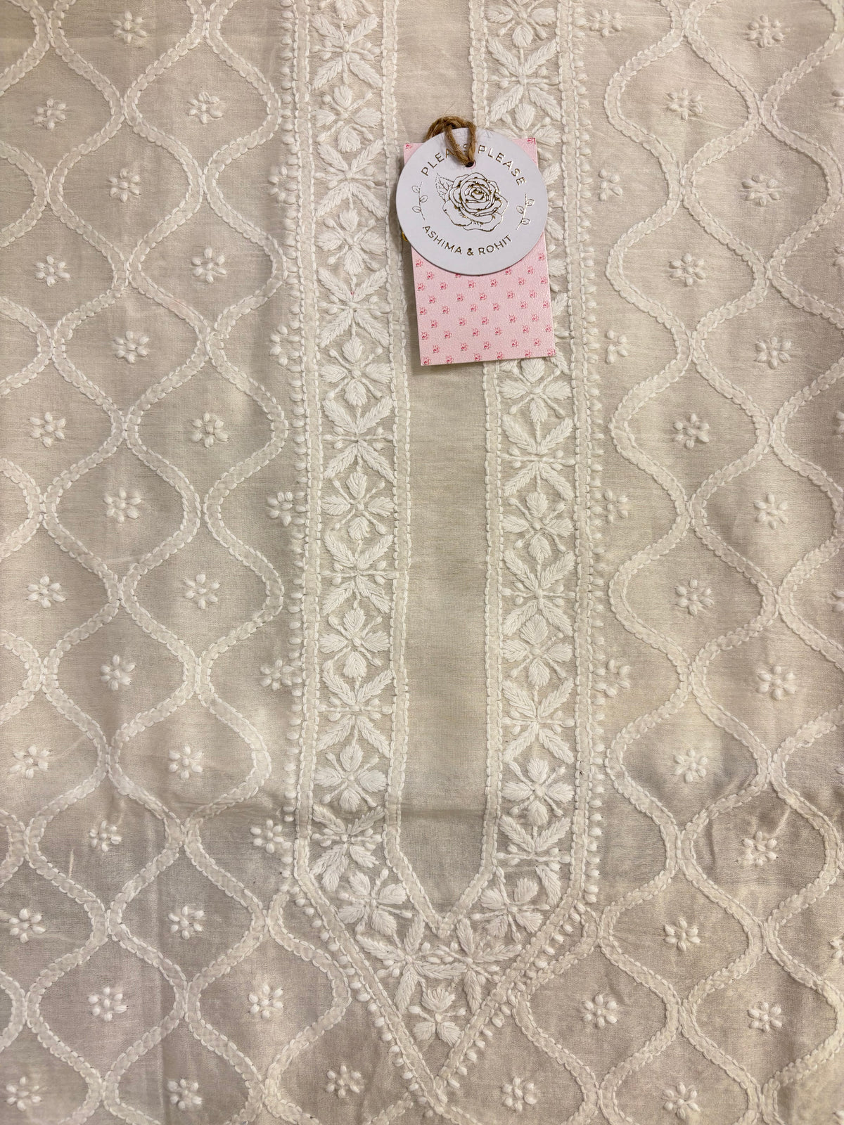 Dyeable Chanderi Men’s Chikankari Kurta