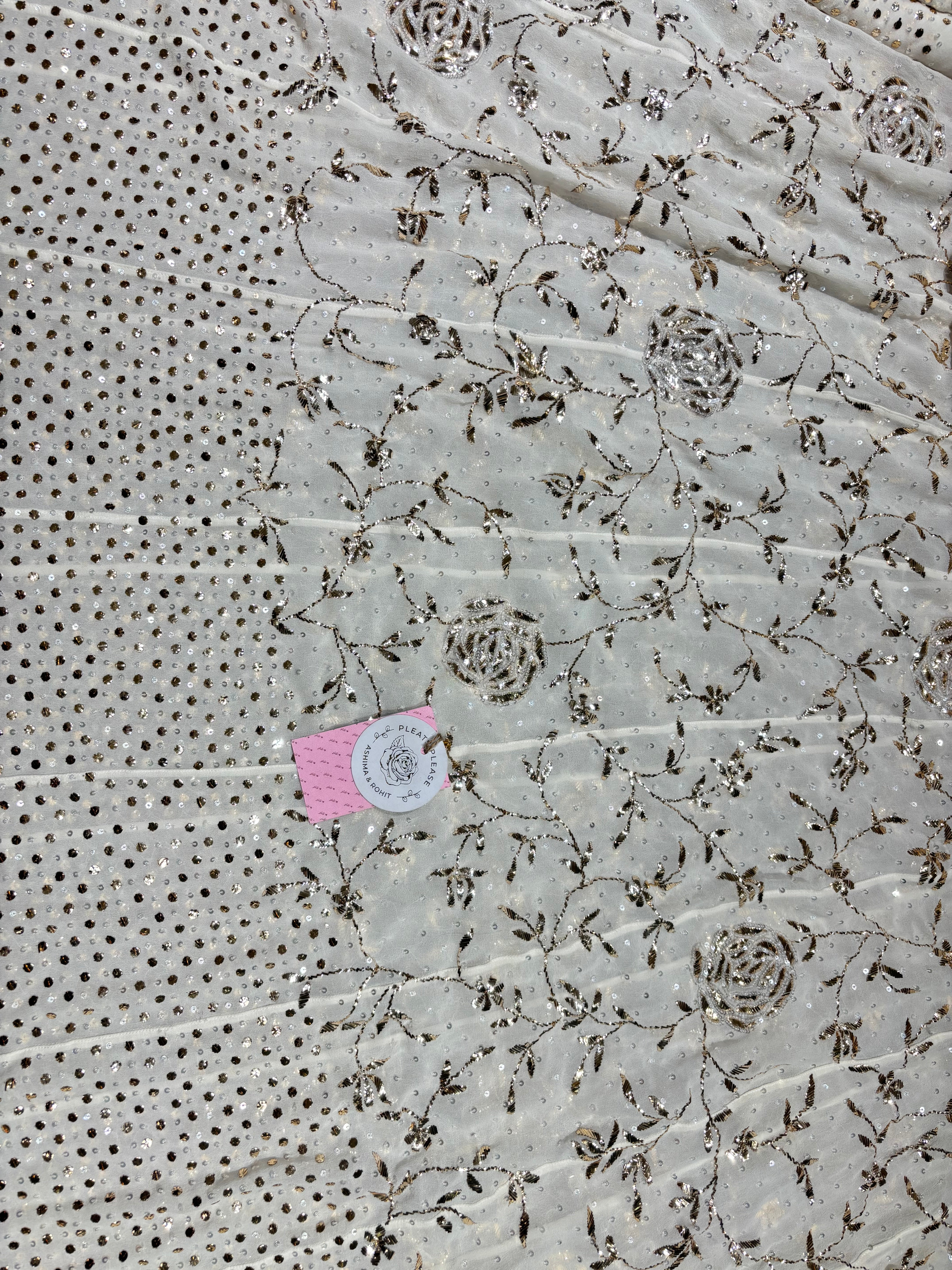 Dyeable Pure & Premium Georgette Mukaish Anarkali & Dupatta Set