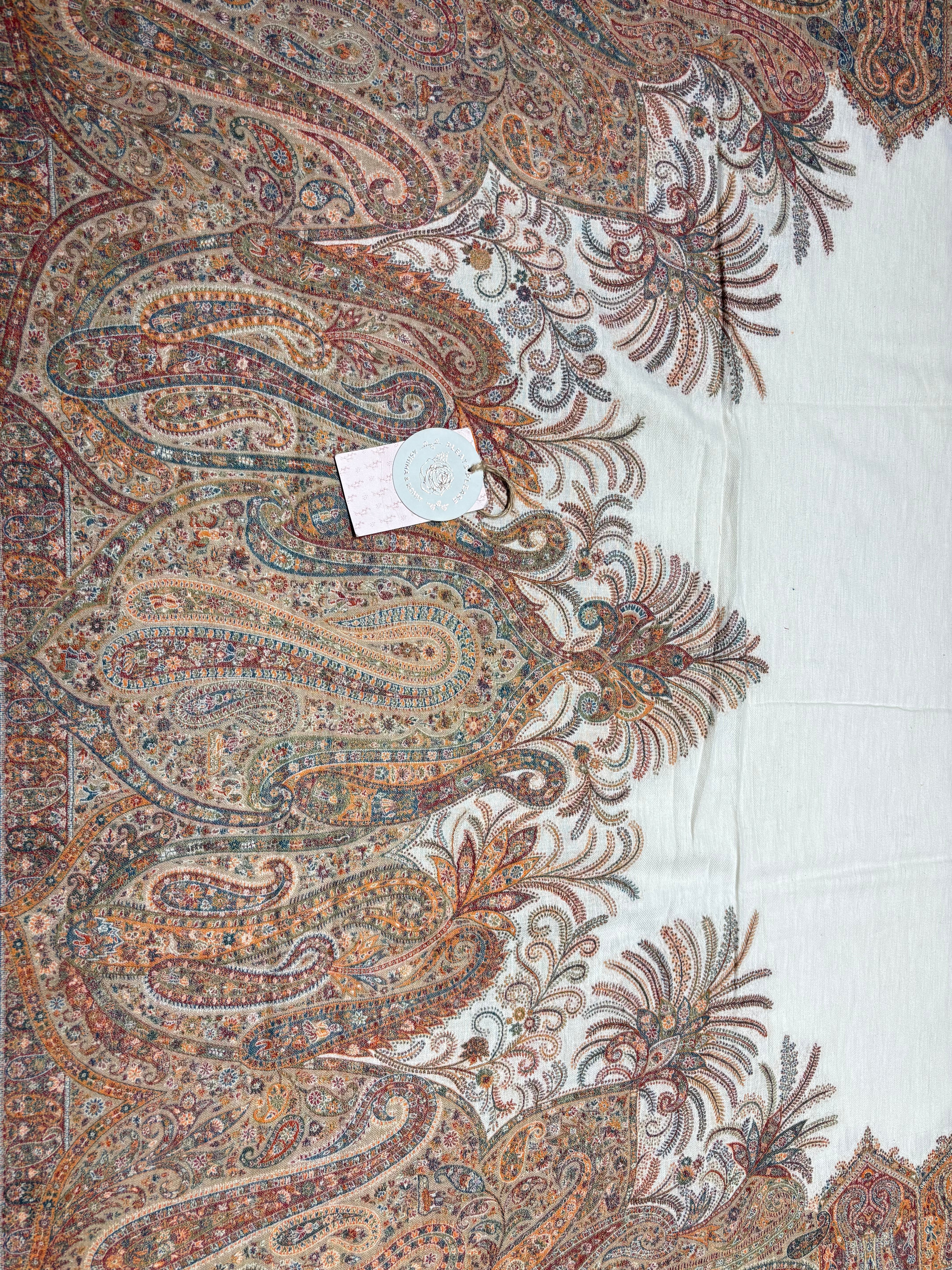 Pearl Bush Woolen Cashmere Shawl