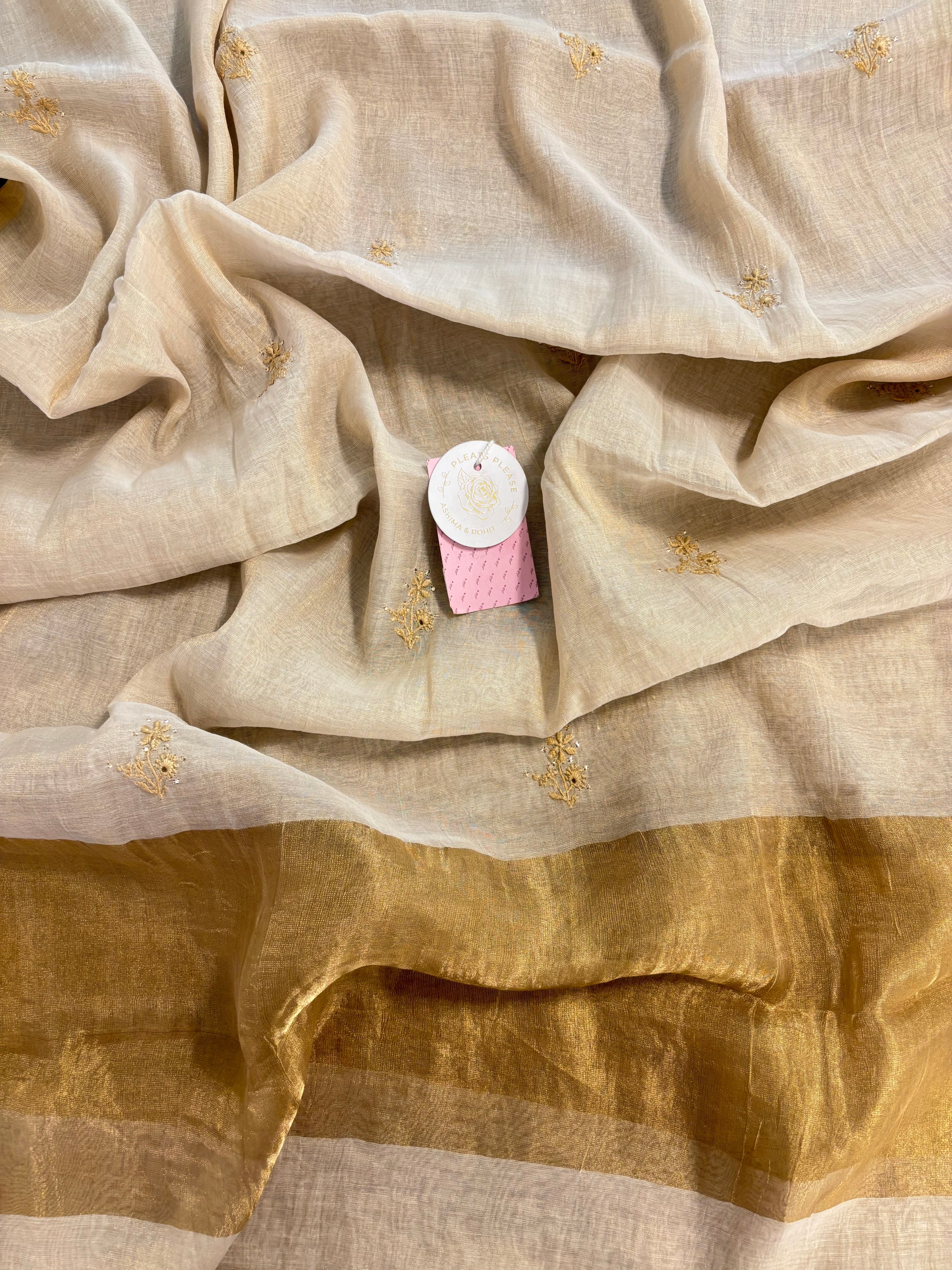 Dyeable Pure & Premium Tissue Chikankari & Mukaish Kurta & Dupatta