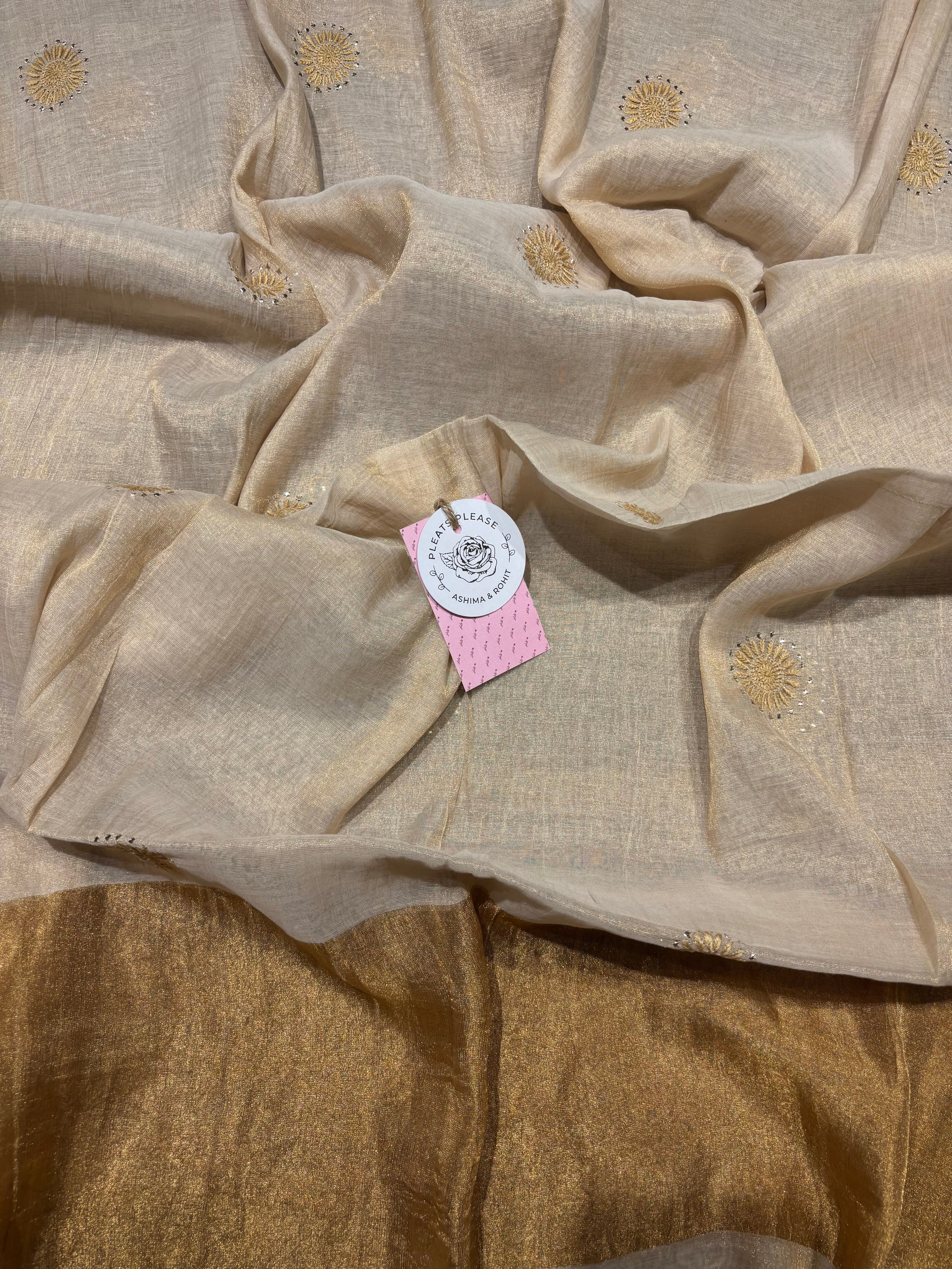 Dyeable Pure and Premium Tissue Chikankari & Mukaish Bajirao Anarkali and Dupatta Set