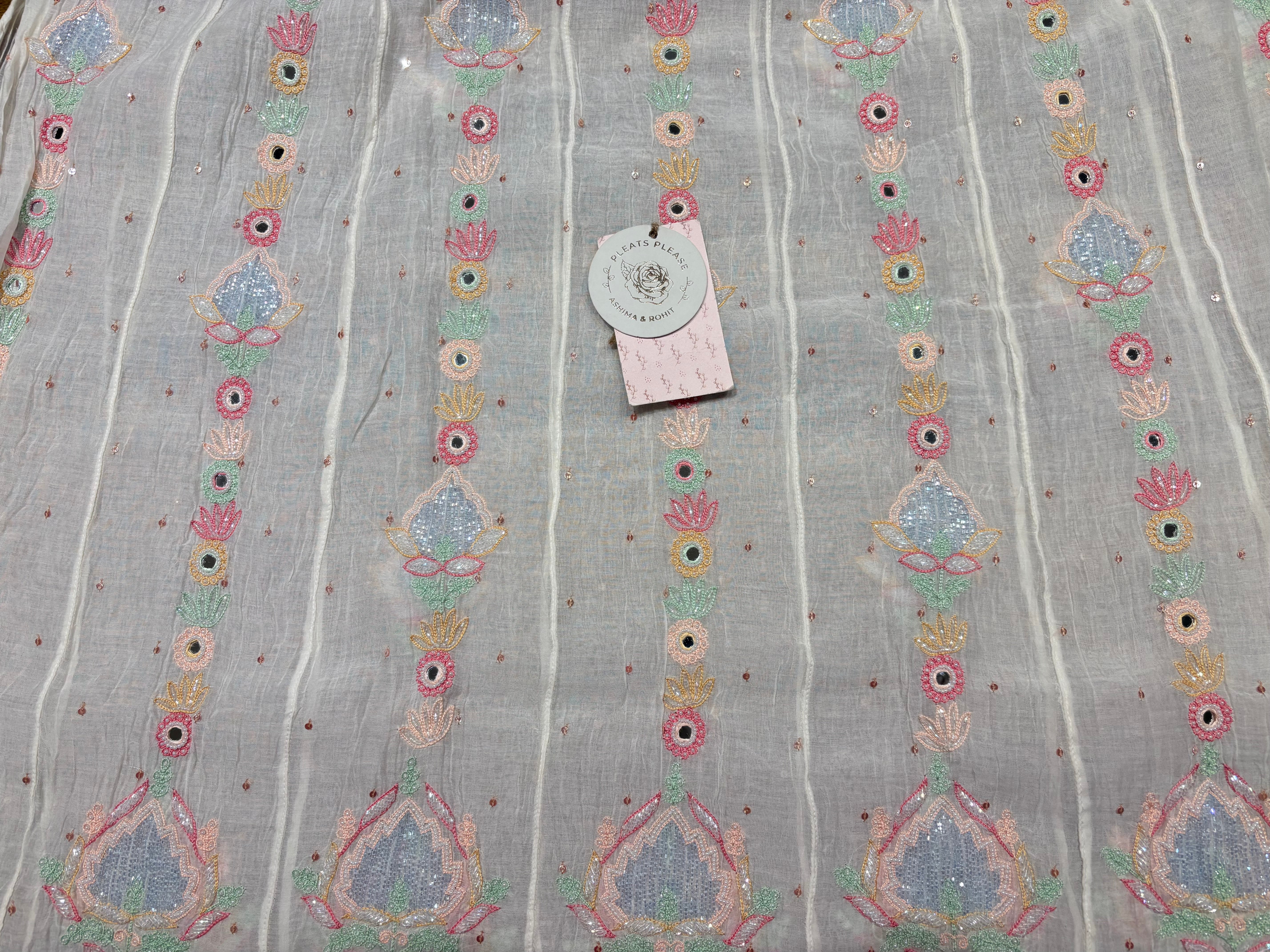 Dyeable Chanderi Mul Chikankari Kurta & Dupatta Set