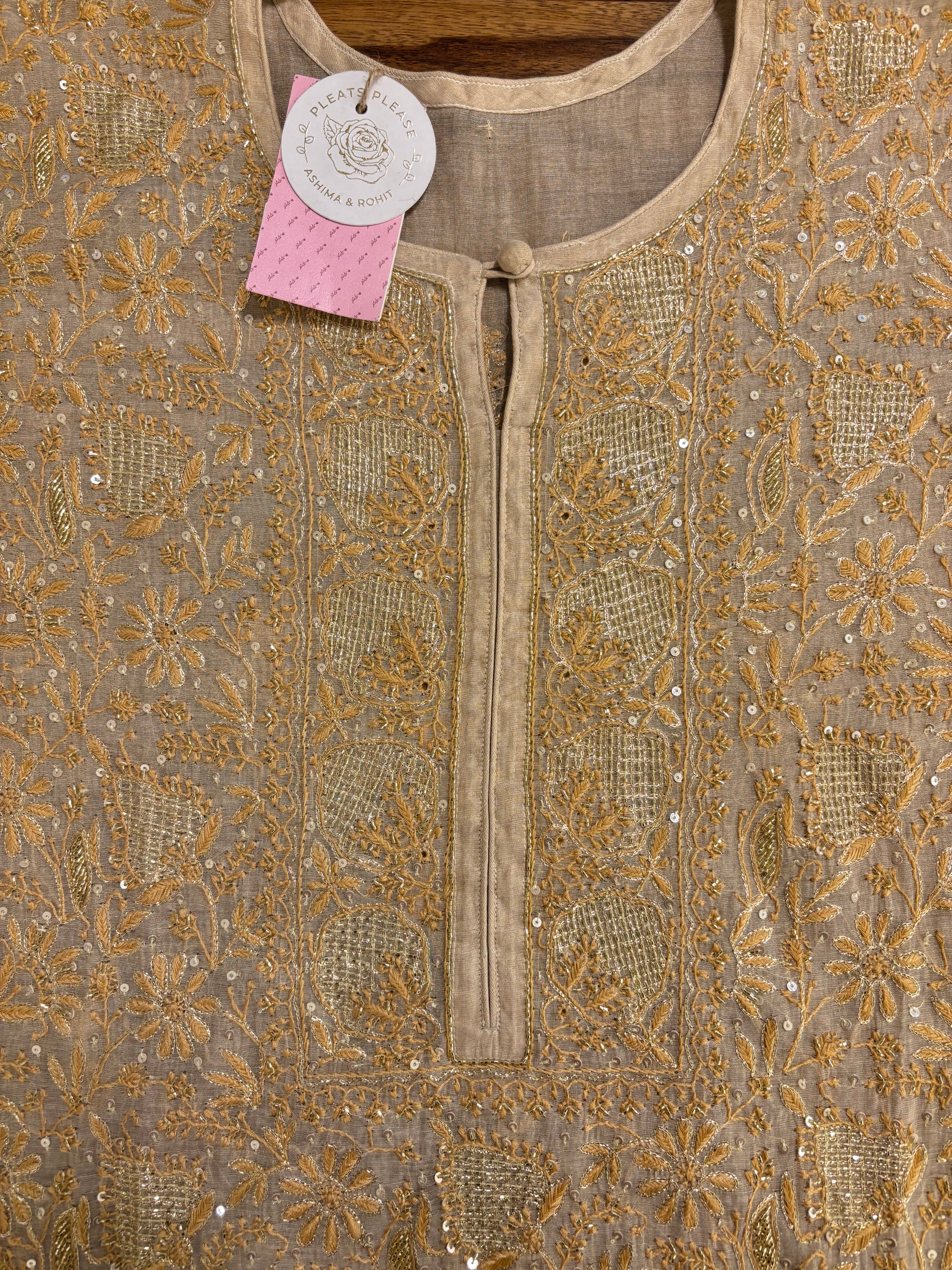 Dyeable Pure & Premium Tissue Chikankari Kurta & Dupatta