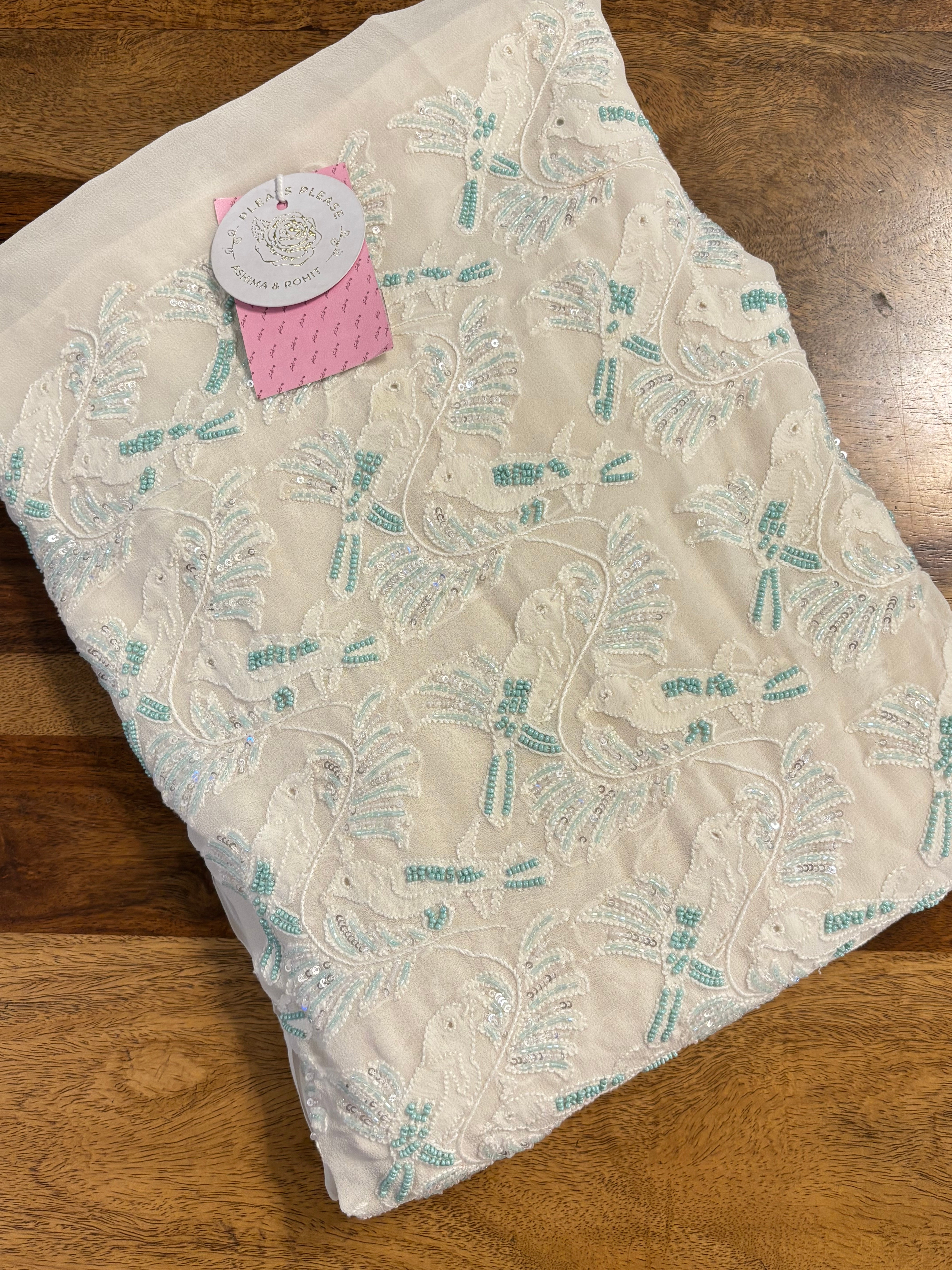 Dyeable Pure & Premium Georgette Gota Patti Chikankari Kurta & Dupatta