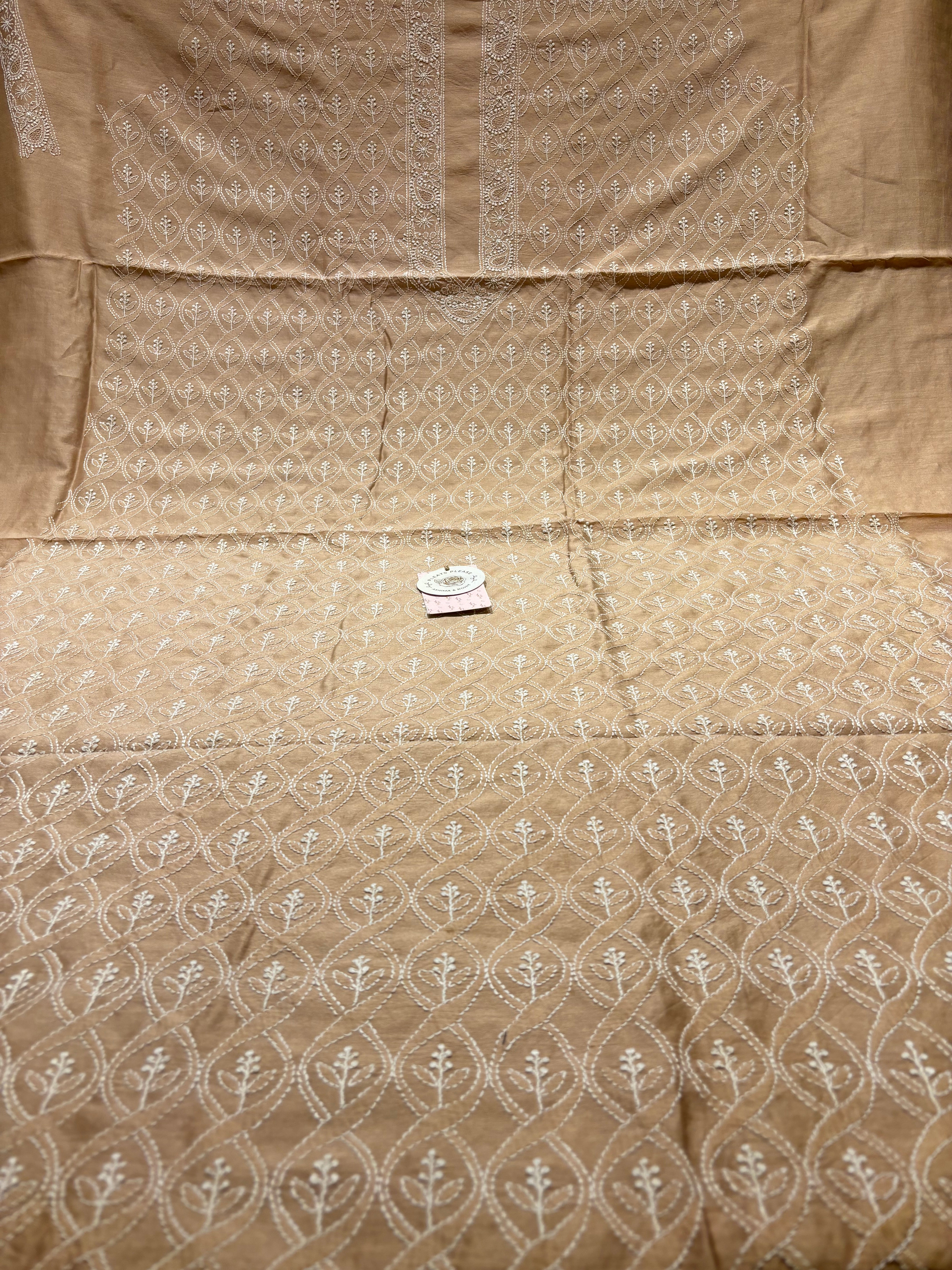 Rose Gold Chanderi Silk Men’s Kurta Fabric