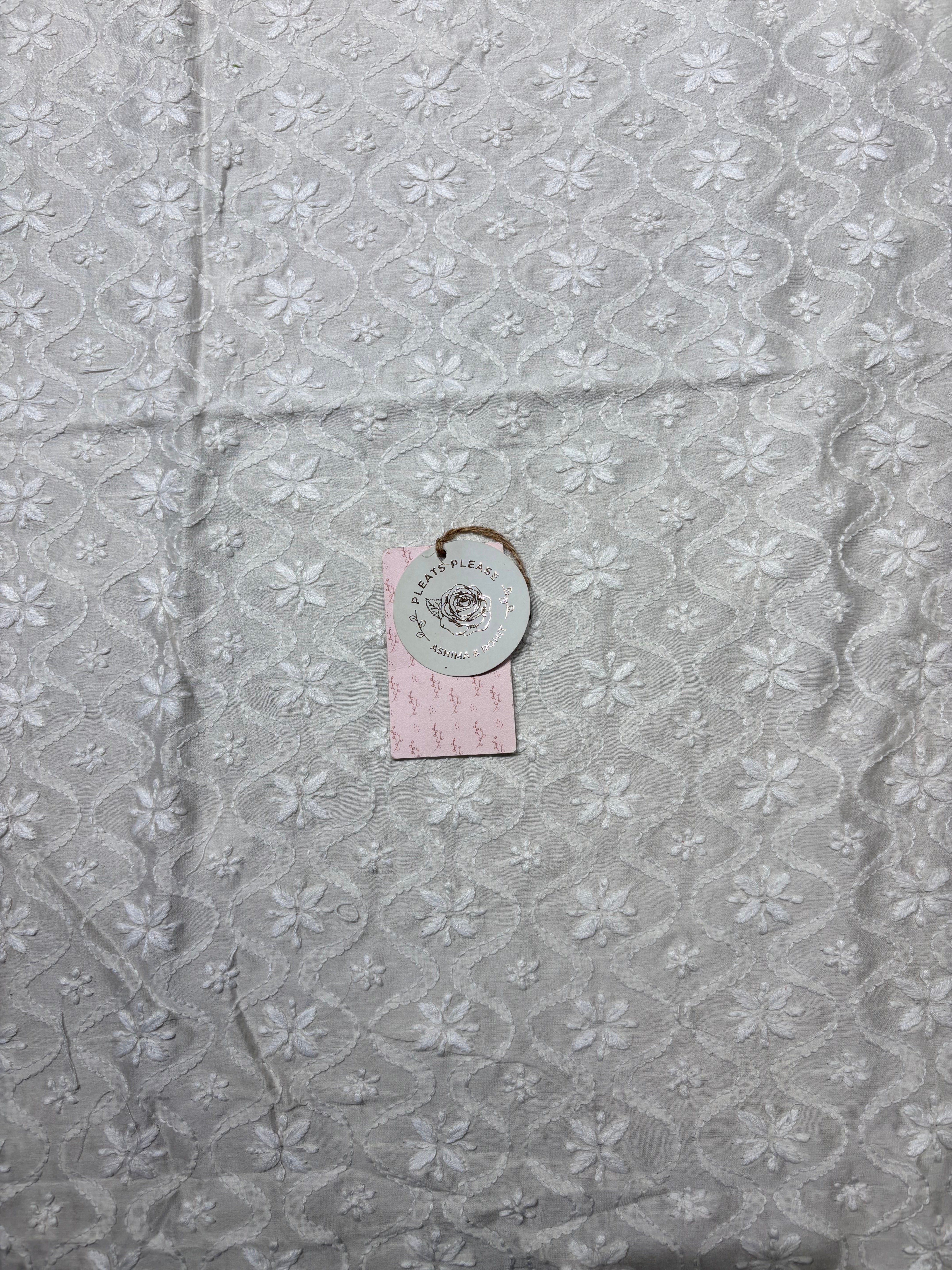 Dyeable Chanderi Silk Chikankari Men’s Kurta