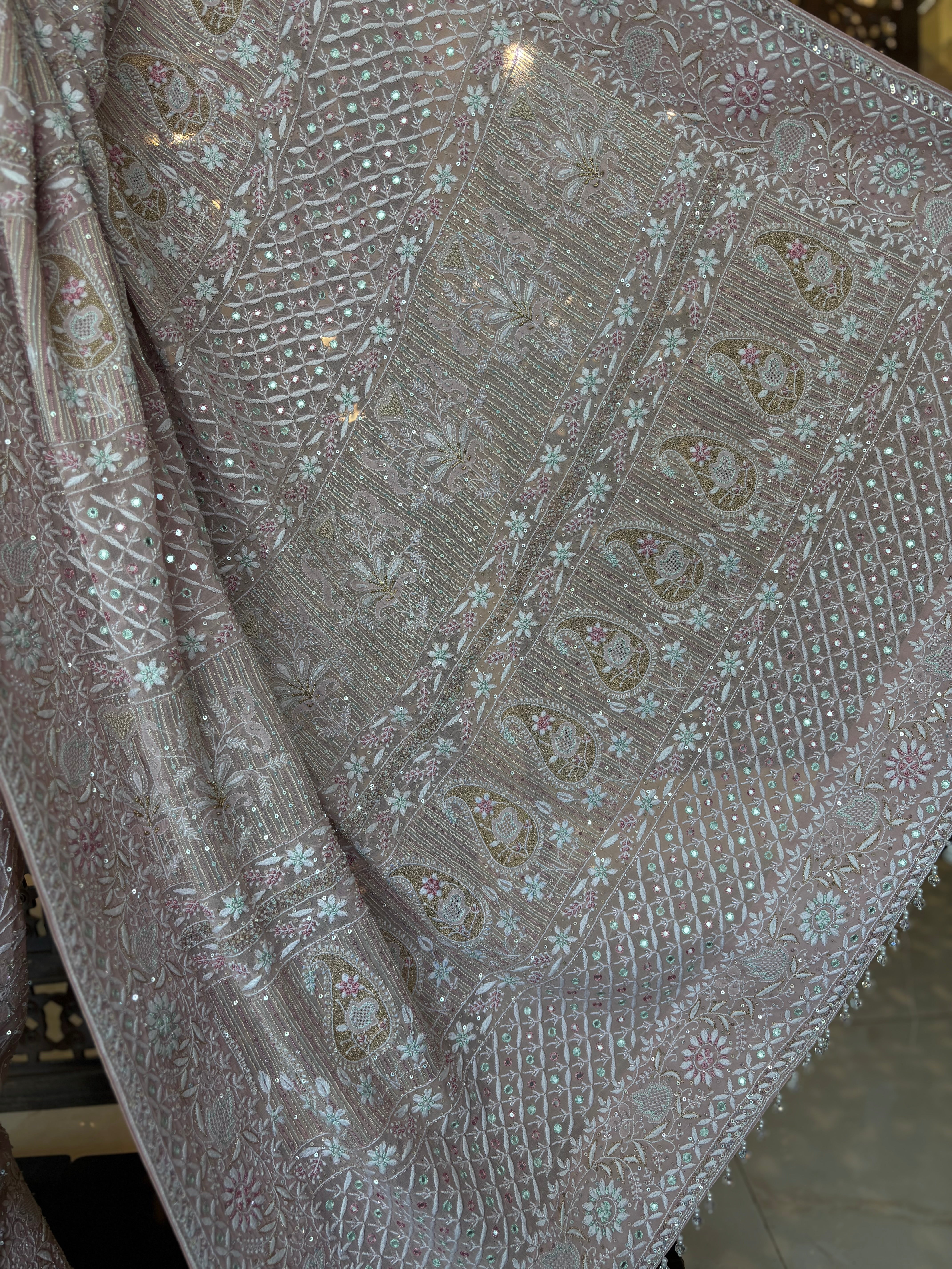 Soft Peach Pure & Premium Georgette Saree