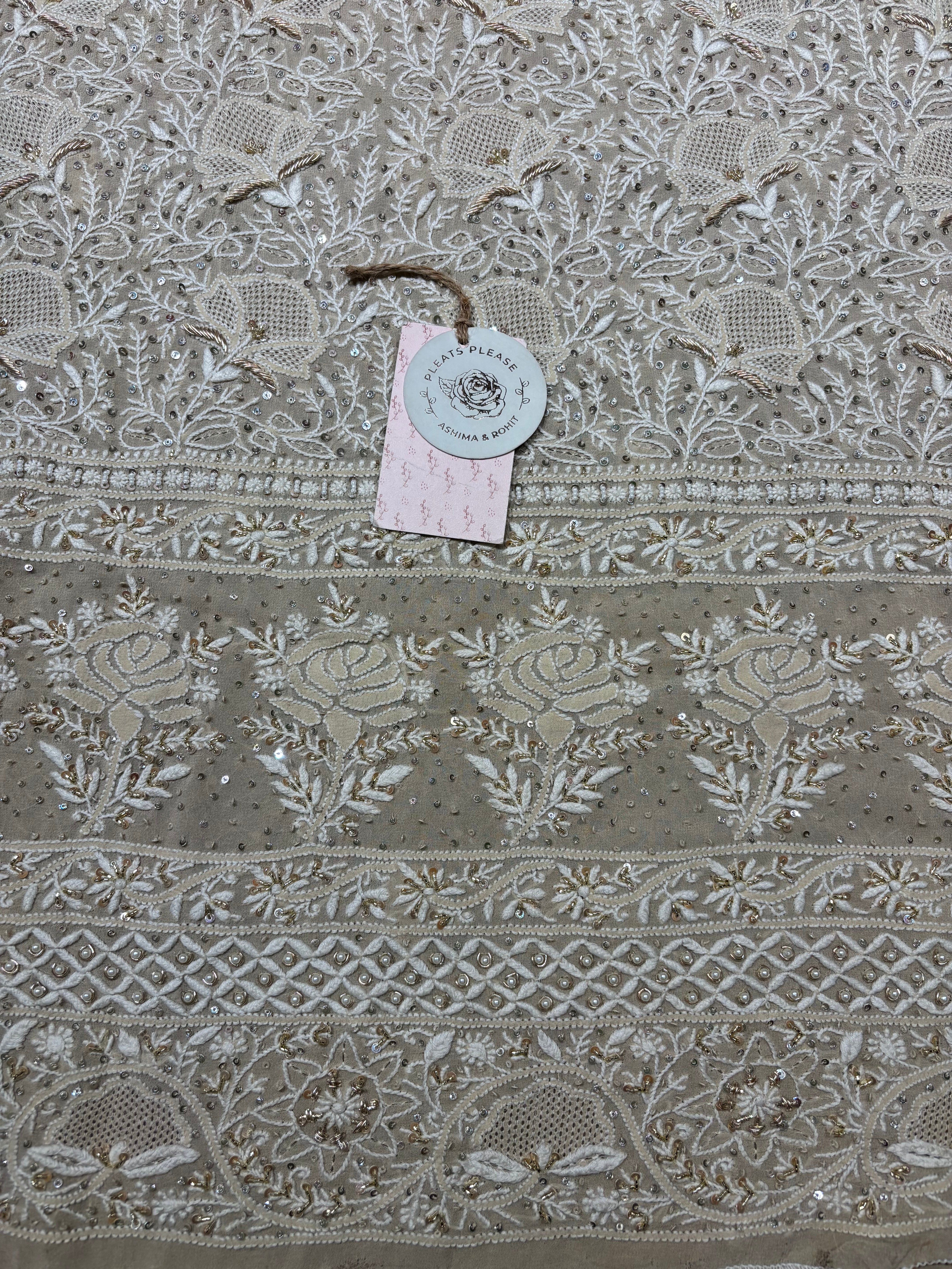 Coffee mocha Pure and Premium Georgette Kurta and Dupatta set